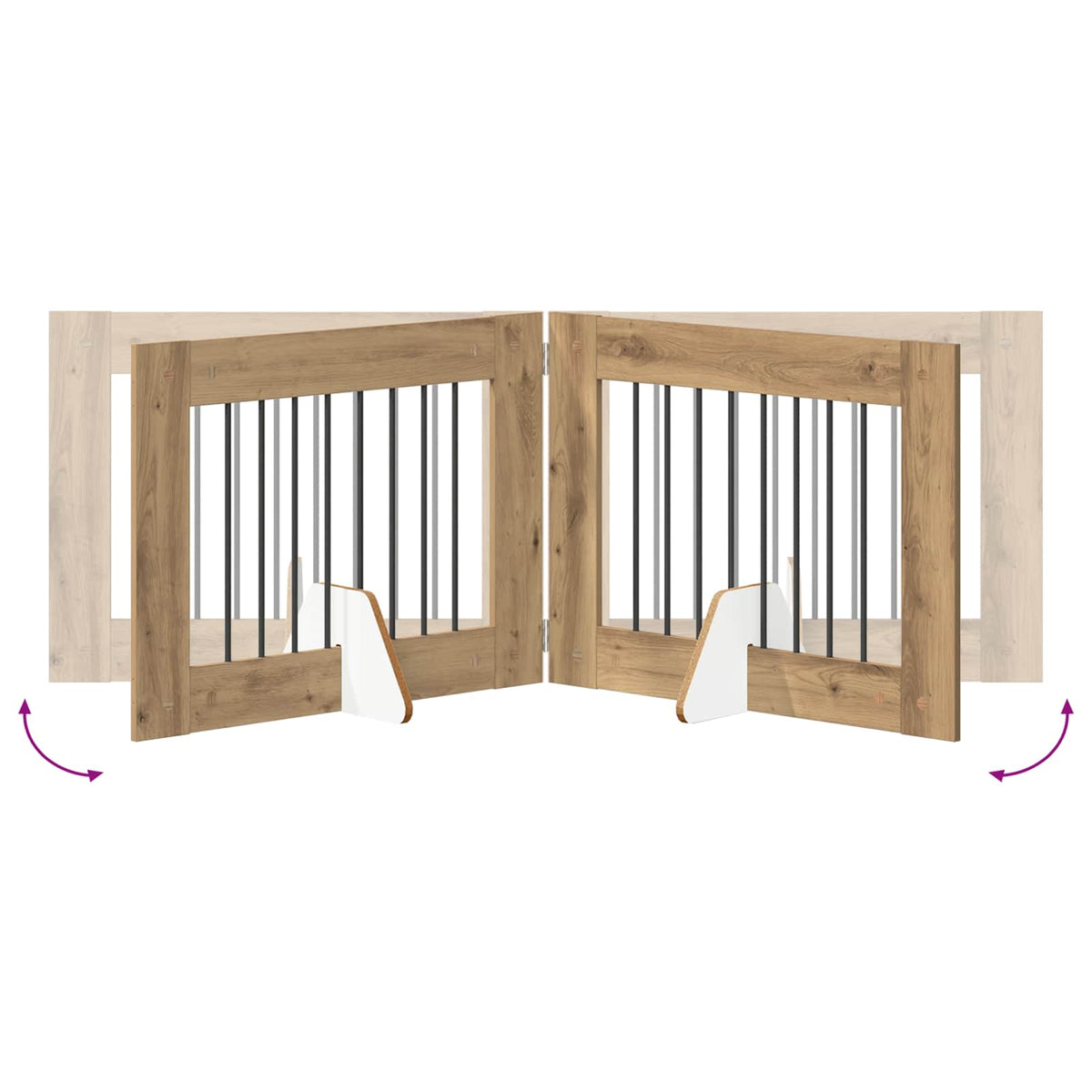 Cancello per cani pieghevole con supporti 6 pz 482 cm