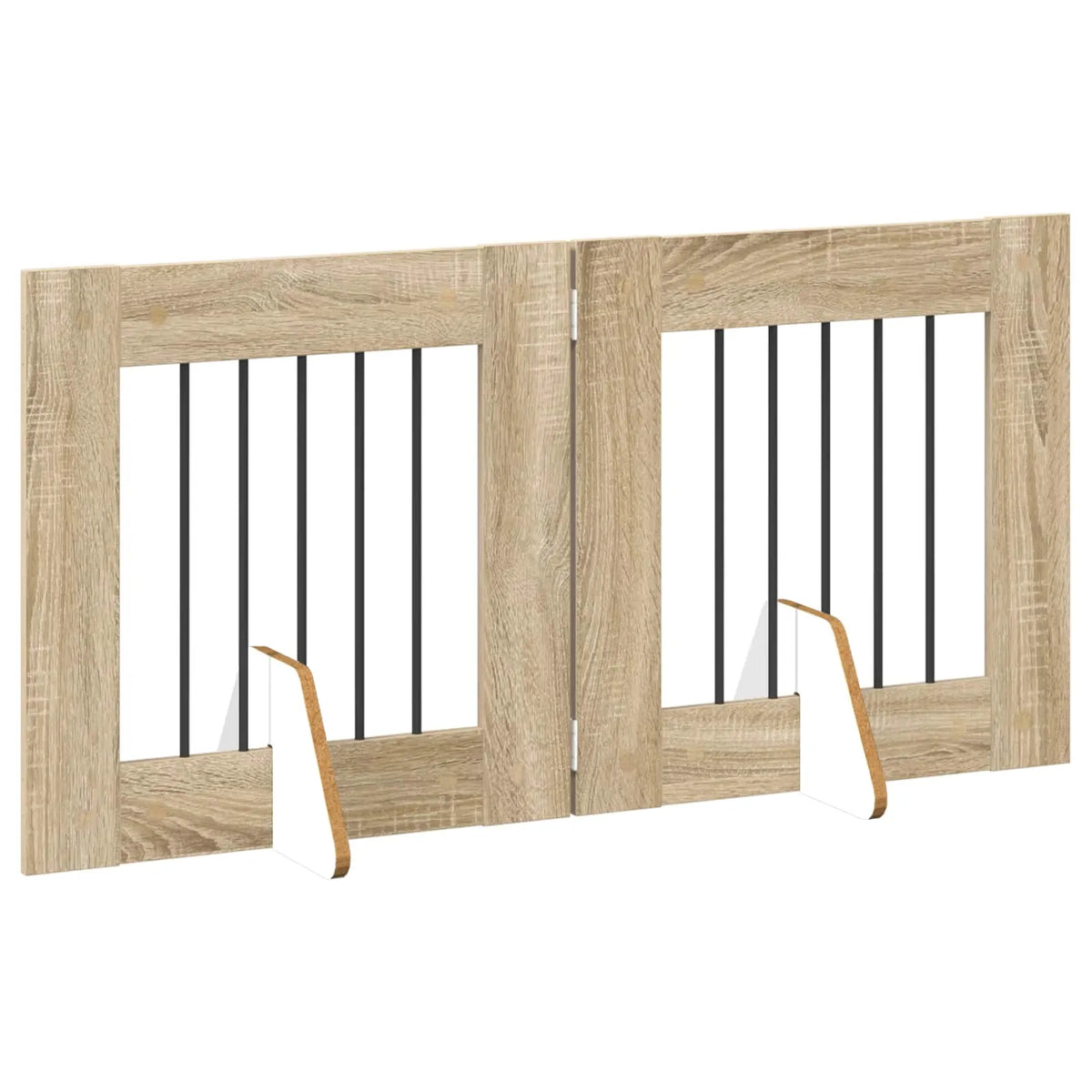 Cancello per cani pieghevole con supporti 120,5 cm, 2 pz