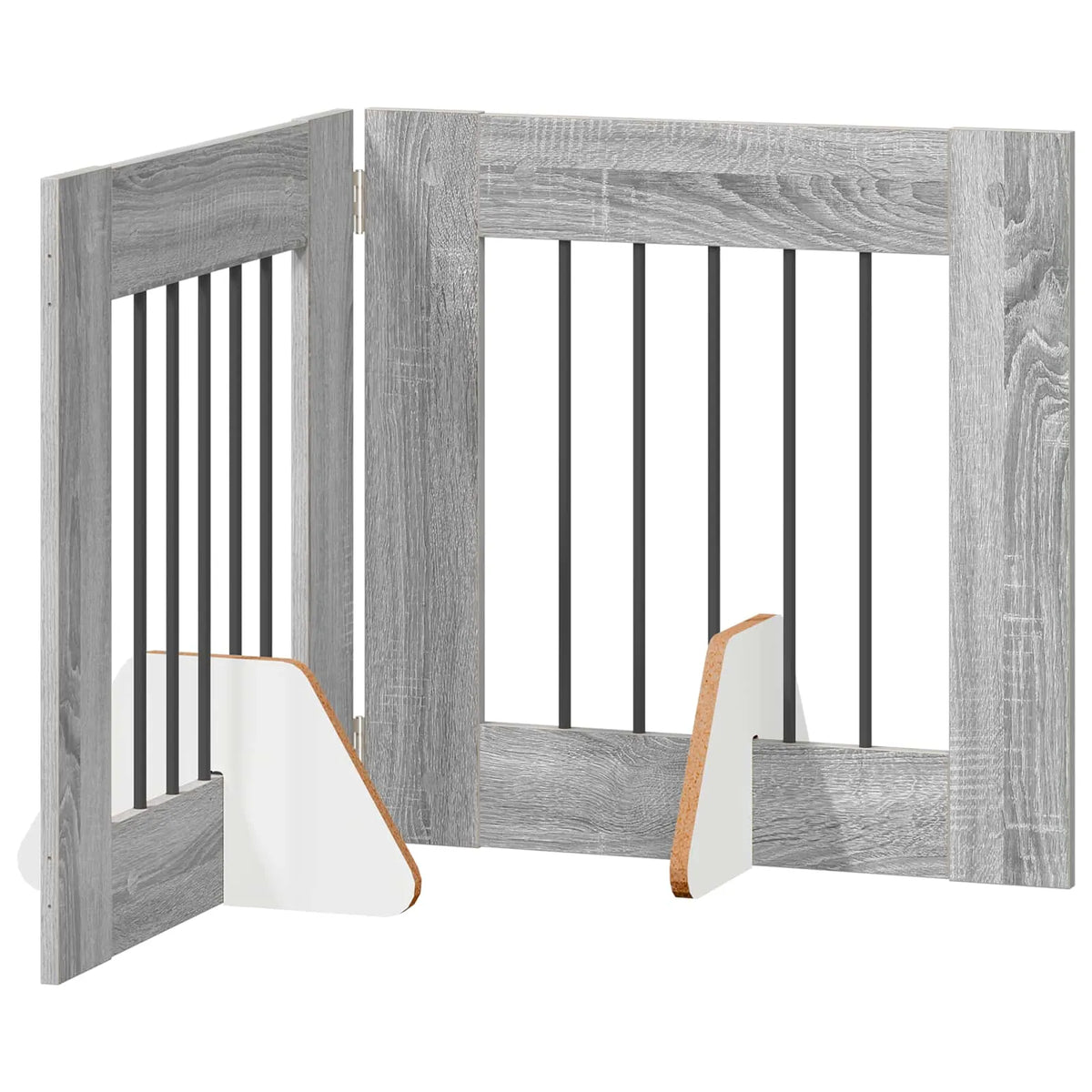 Cancello per cani pieghevole con supporti 120,5 cm, 2 pz
