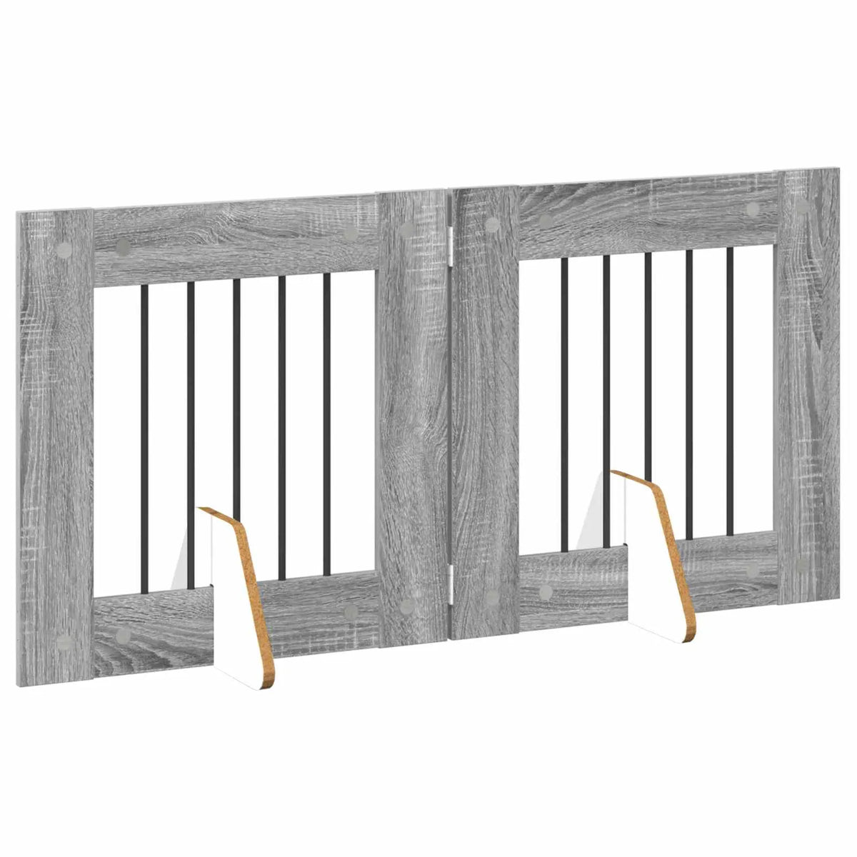 Cancello per cani pieghevole con supporti 120,5 cm, 2 pz
