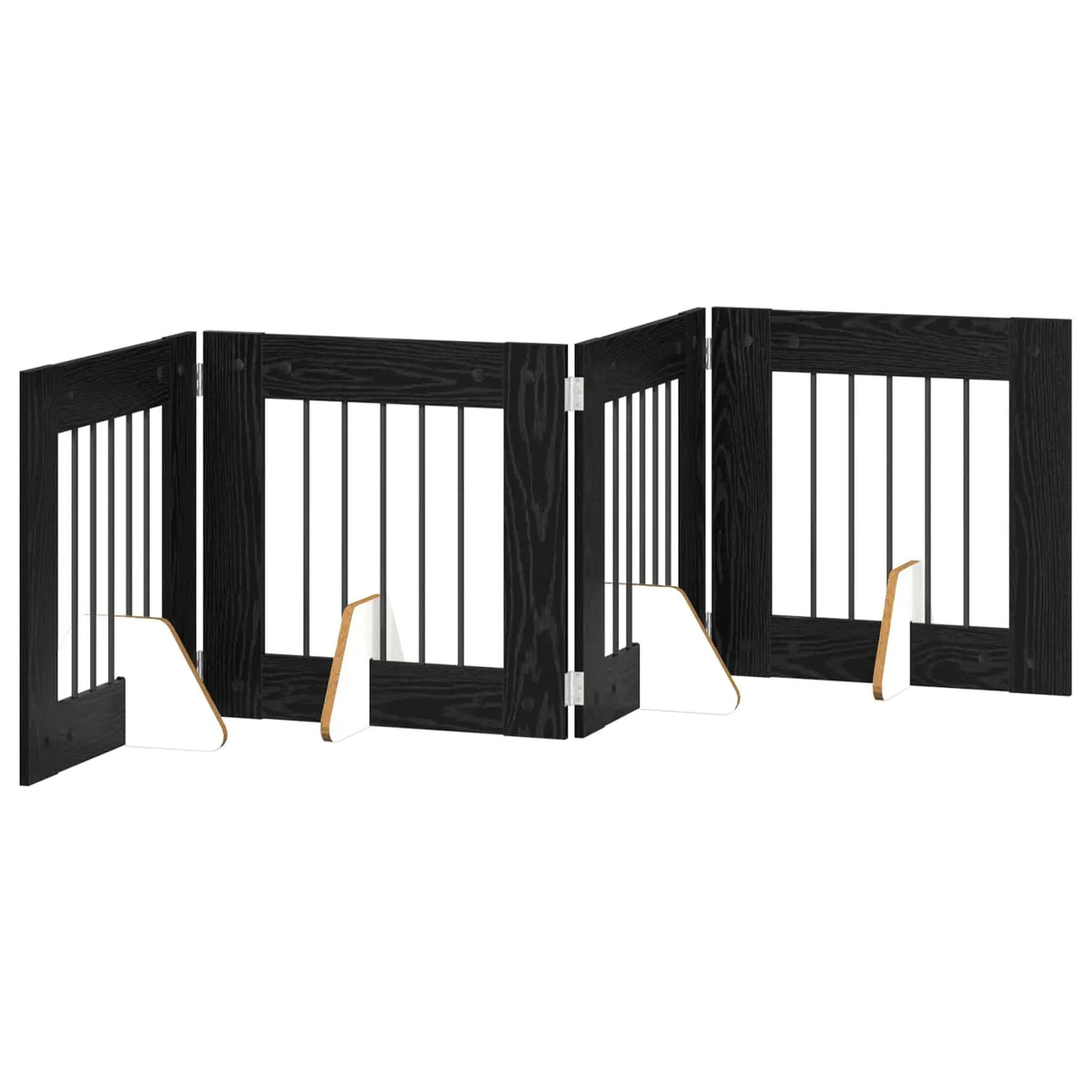 Cancello per cani pieghevole con supporti, 4 pz, 241x34x60 cm