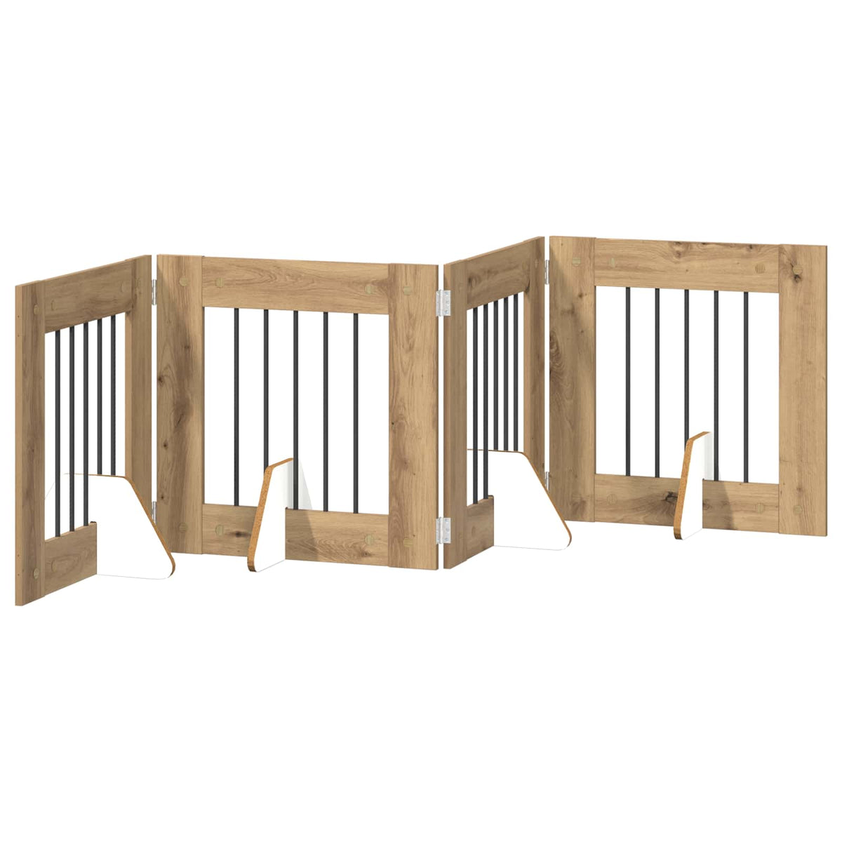 Cancello per cani pieghevole con supporti 4 pz 241 cm