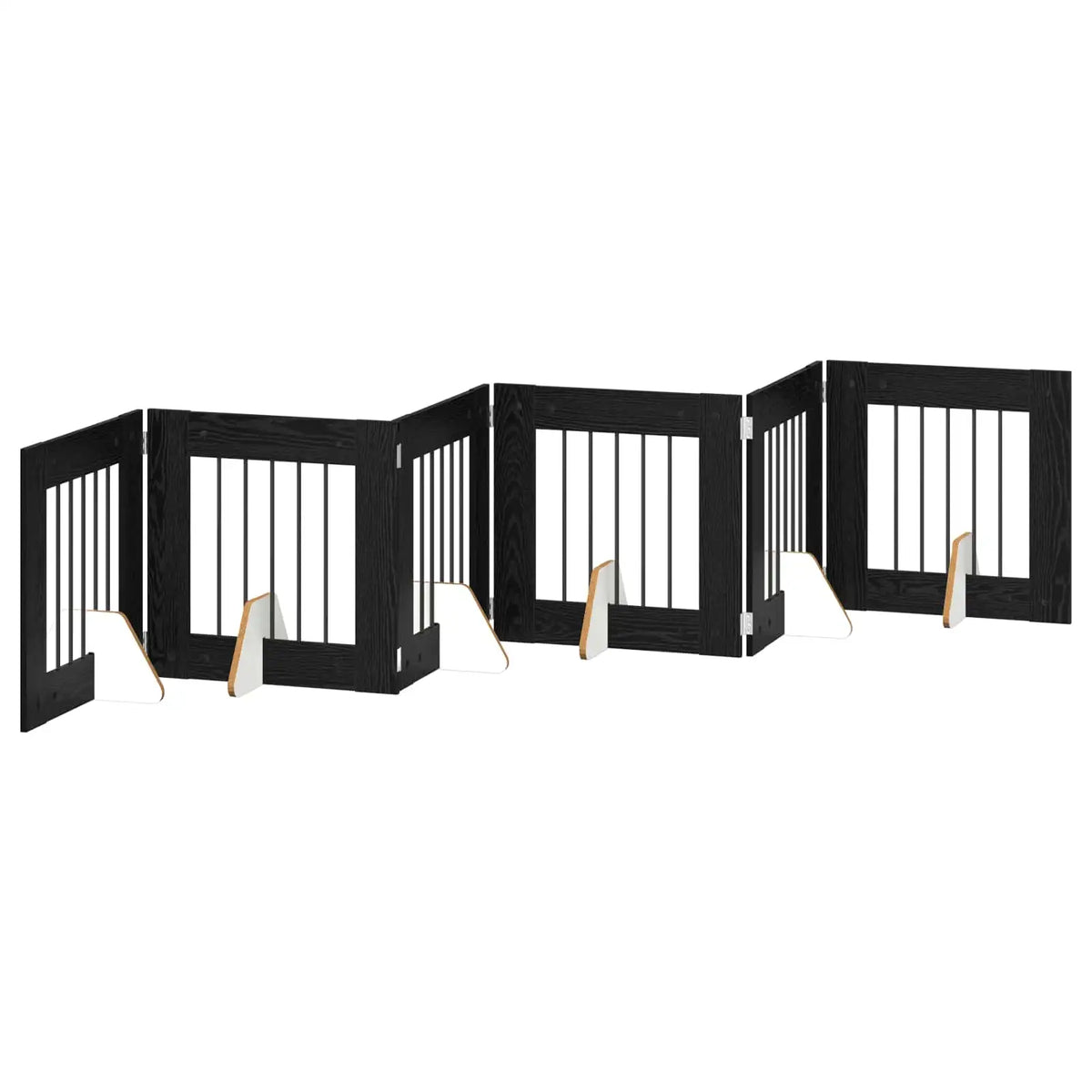 Cancello per cani pieghevole con supporti 6 pz, 362 cm