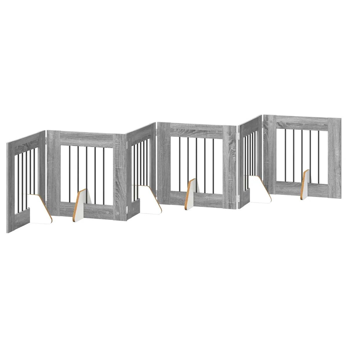 Cancello per cani pieghevole con supporti 6 pz, 362 cm