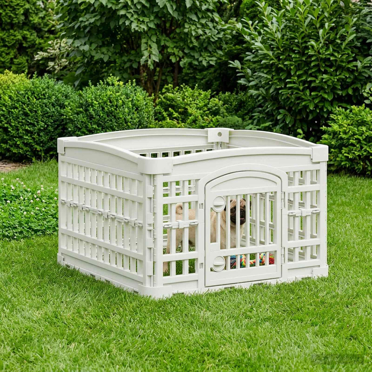 Parco giochi per cani a 4 pannelli 60 x 60 x 38 cm Plastica