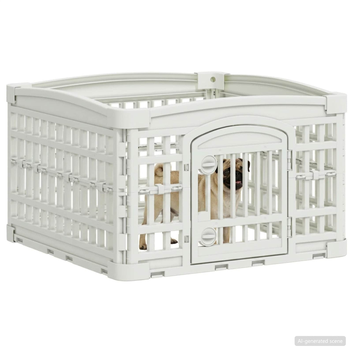 Parco giochi per cani a 4 pannelli 60 x 60 x 38 cm Plastica