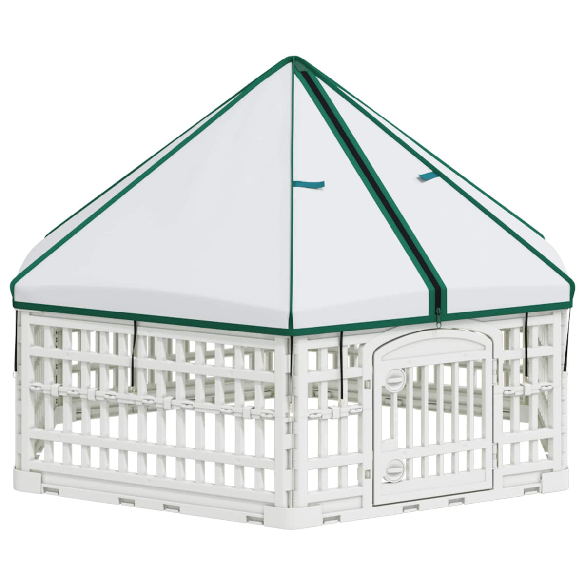Panchetto per Cani a 6 Pannelli 122 x 106,5 x 82 cm Plastica