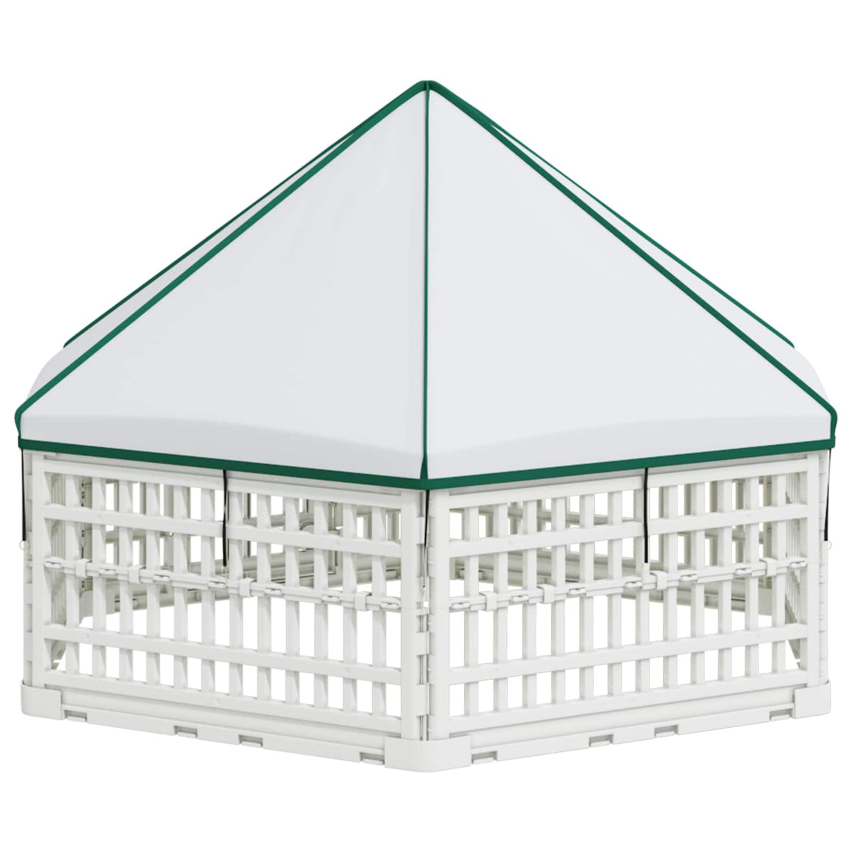 Panchetto per Cani a 6 Pannelli 122 x 106,5 x 82 cm Plastica