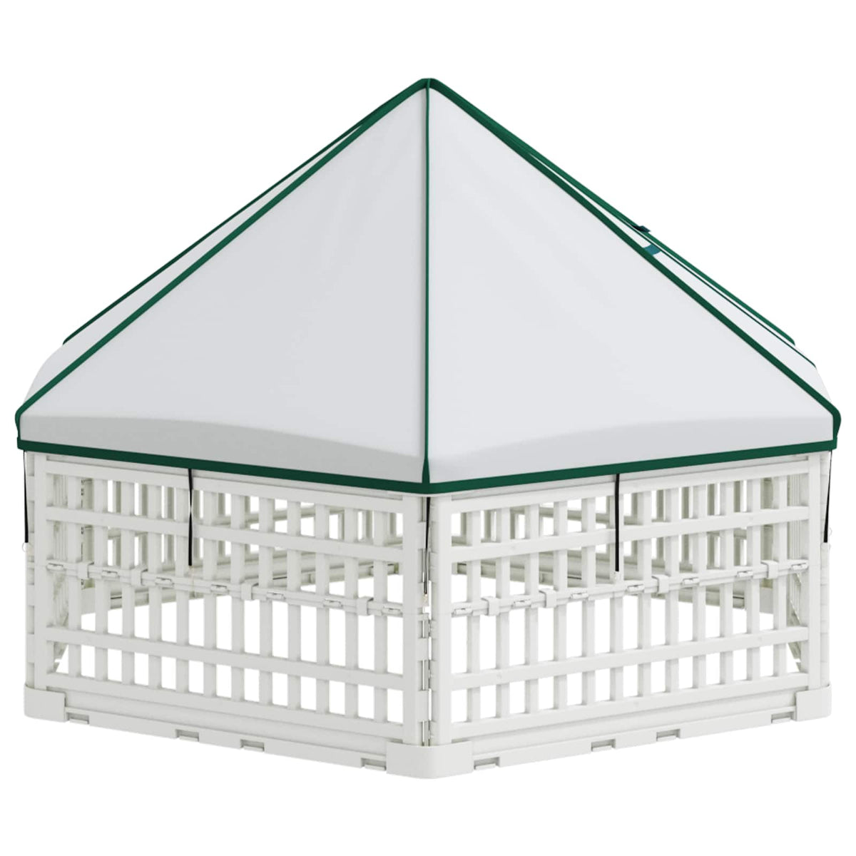 Panchetto per Cani a 6 Pannelli 122 x 106,5 x 82 cm Plastica