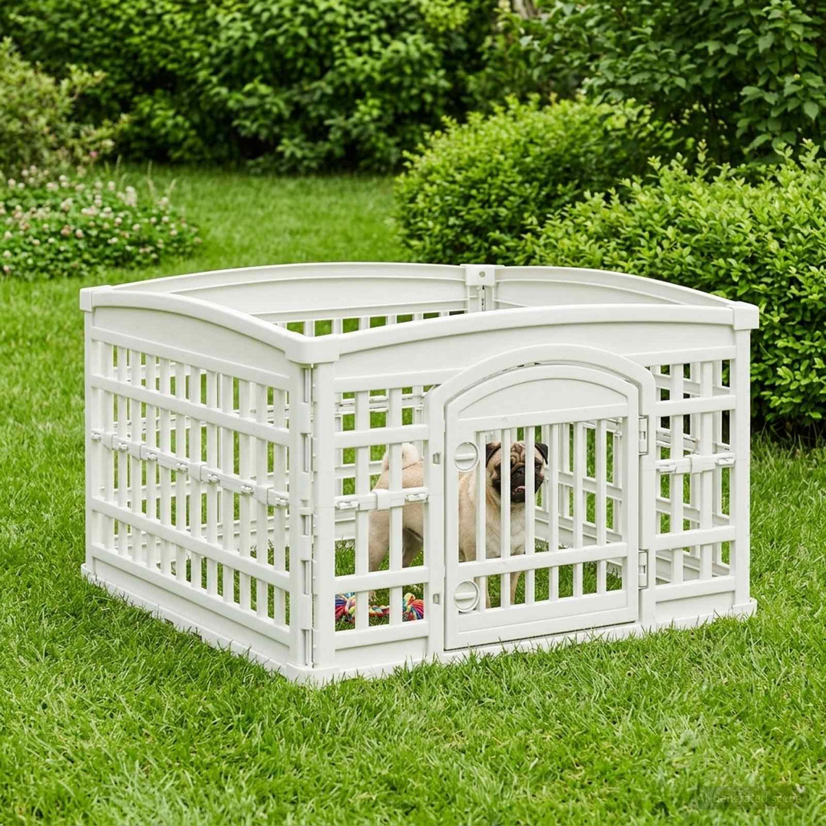 Parco giochi per cani a 4 pannelli 88 x 88 x 56 cm Plastica