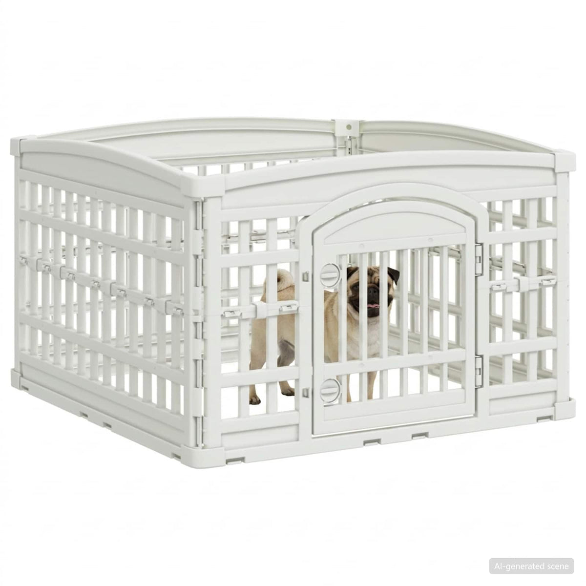 Parco giochi per cani a 4 pannelli 88 x 88 x 56 cm Plastica