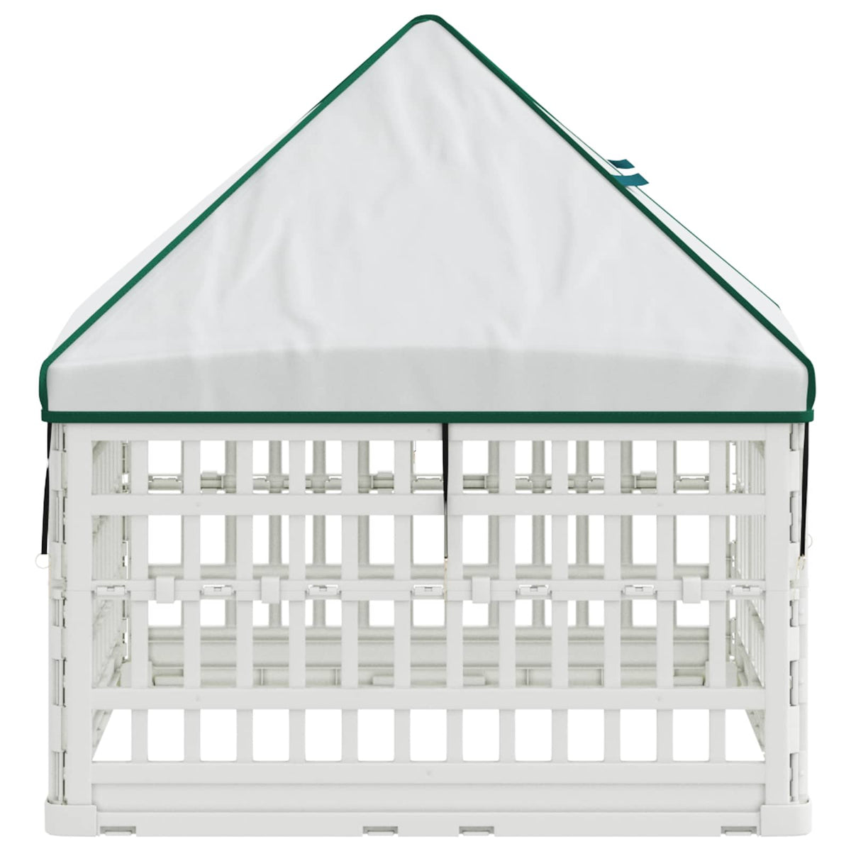 Pannello per cani a 4 sezioni con tetto 88 x 88 x 112 cm Bianco
