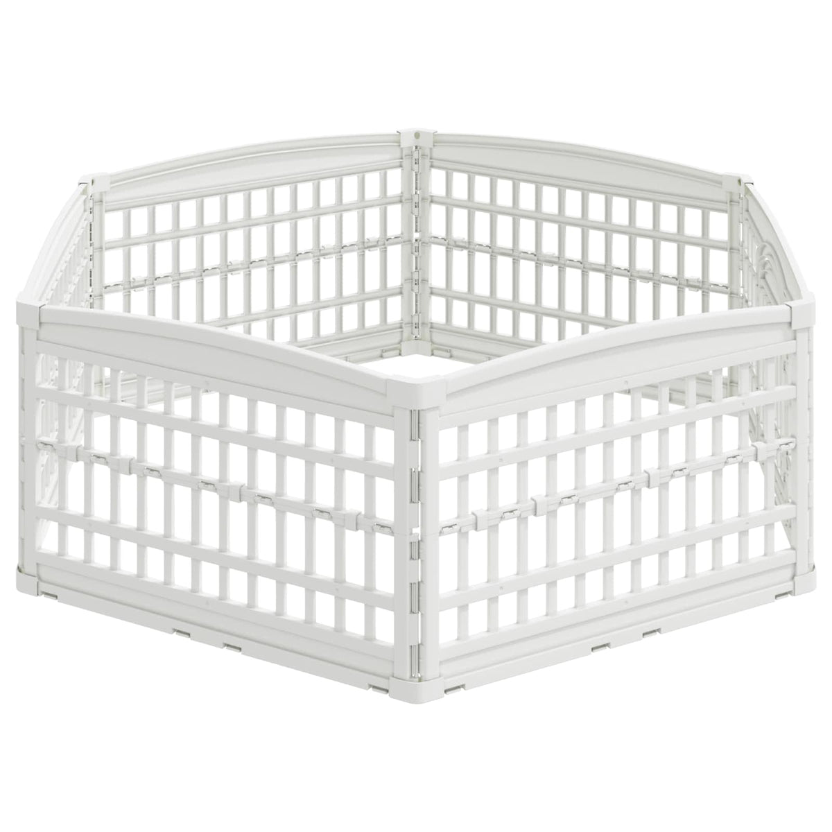 Panchetto per Cani a 6 Pannelli 177,5 x 154,5 x 58 cm Plastica