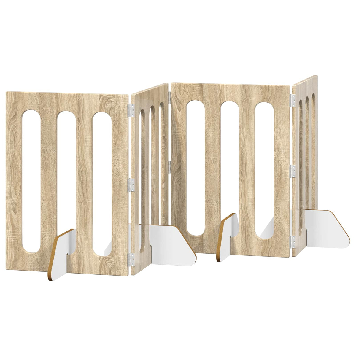 Recinto pieghevole per animali 4 pz Rovere Sonoma