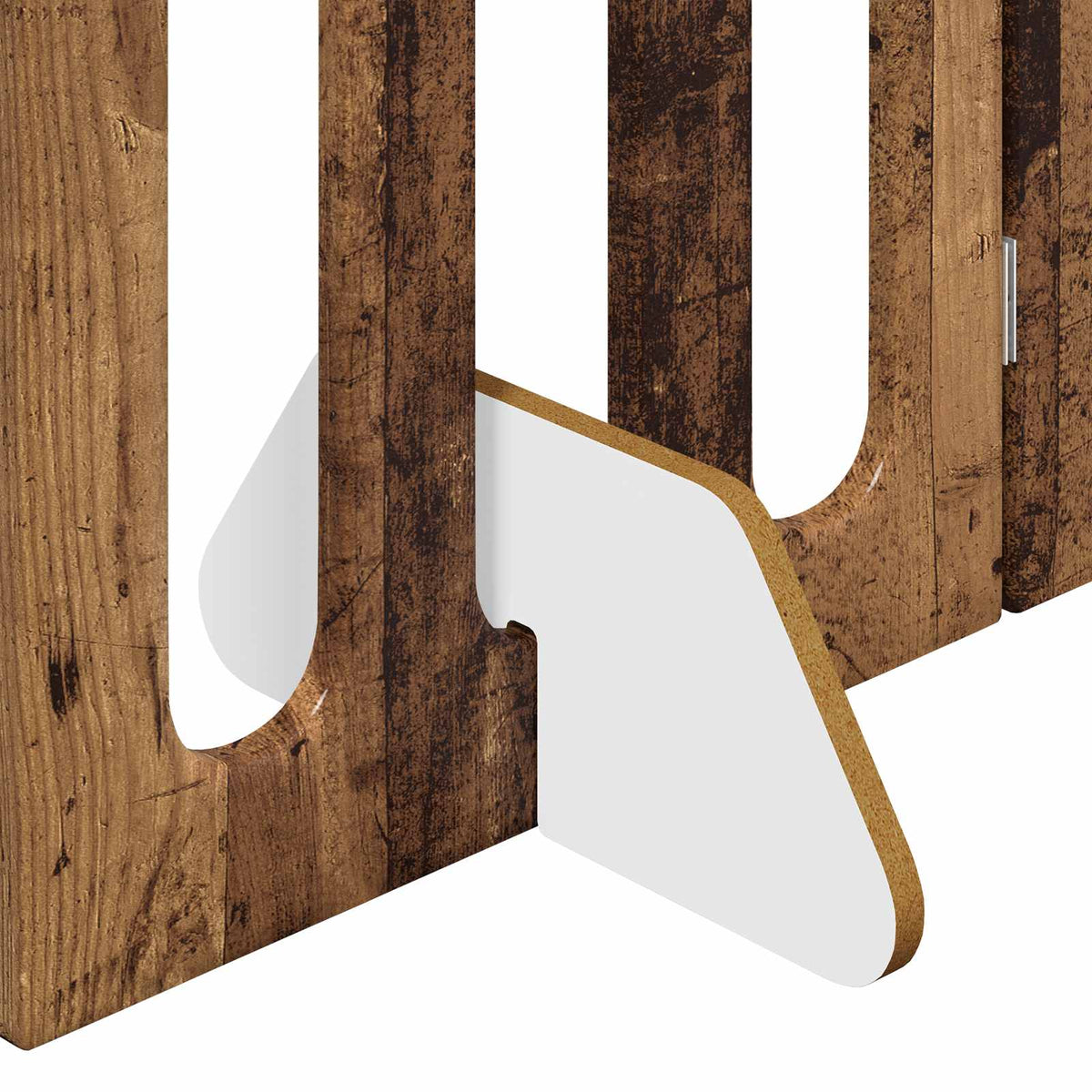 Recinto pieghevole per animali 2 pz Legno di quercia