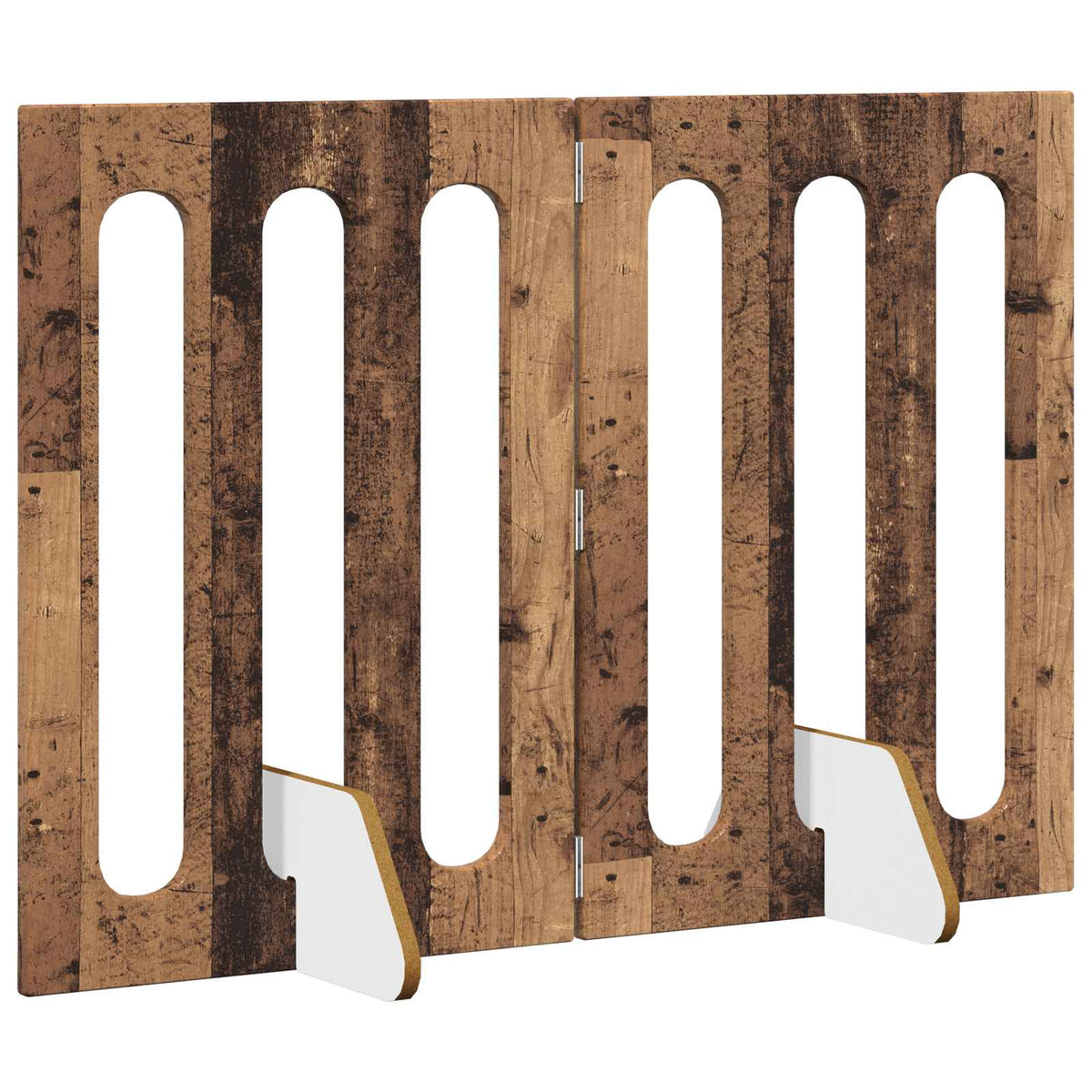 Recinto pieghevole per animali 2 pz Legno di quercia