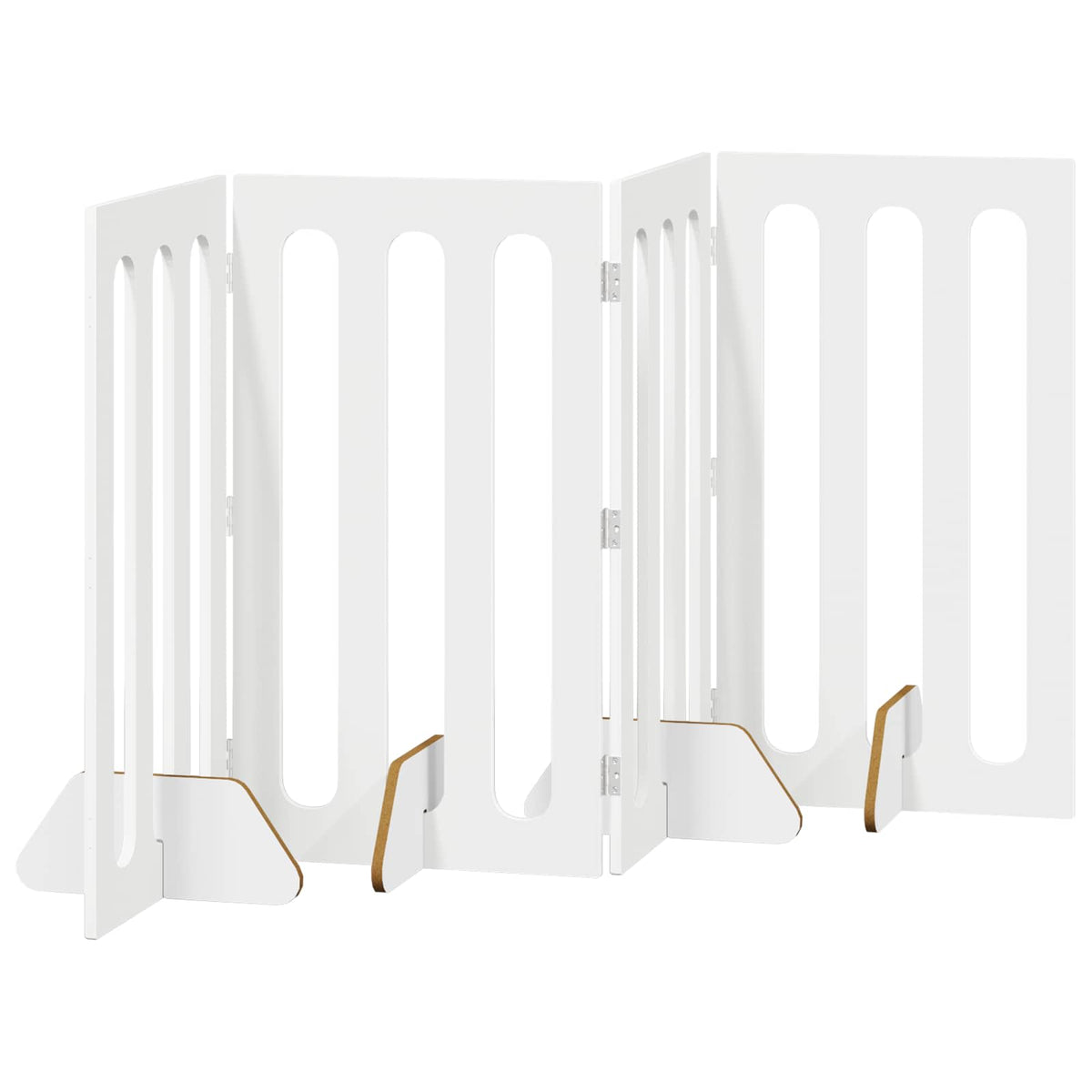 Recinto pieghevole per animali 4 pz Bianco 201 x 38 x 90 cm