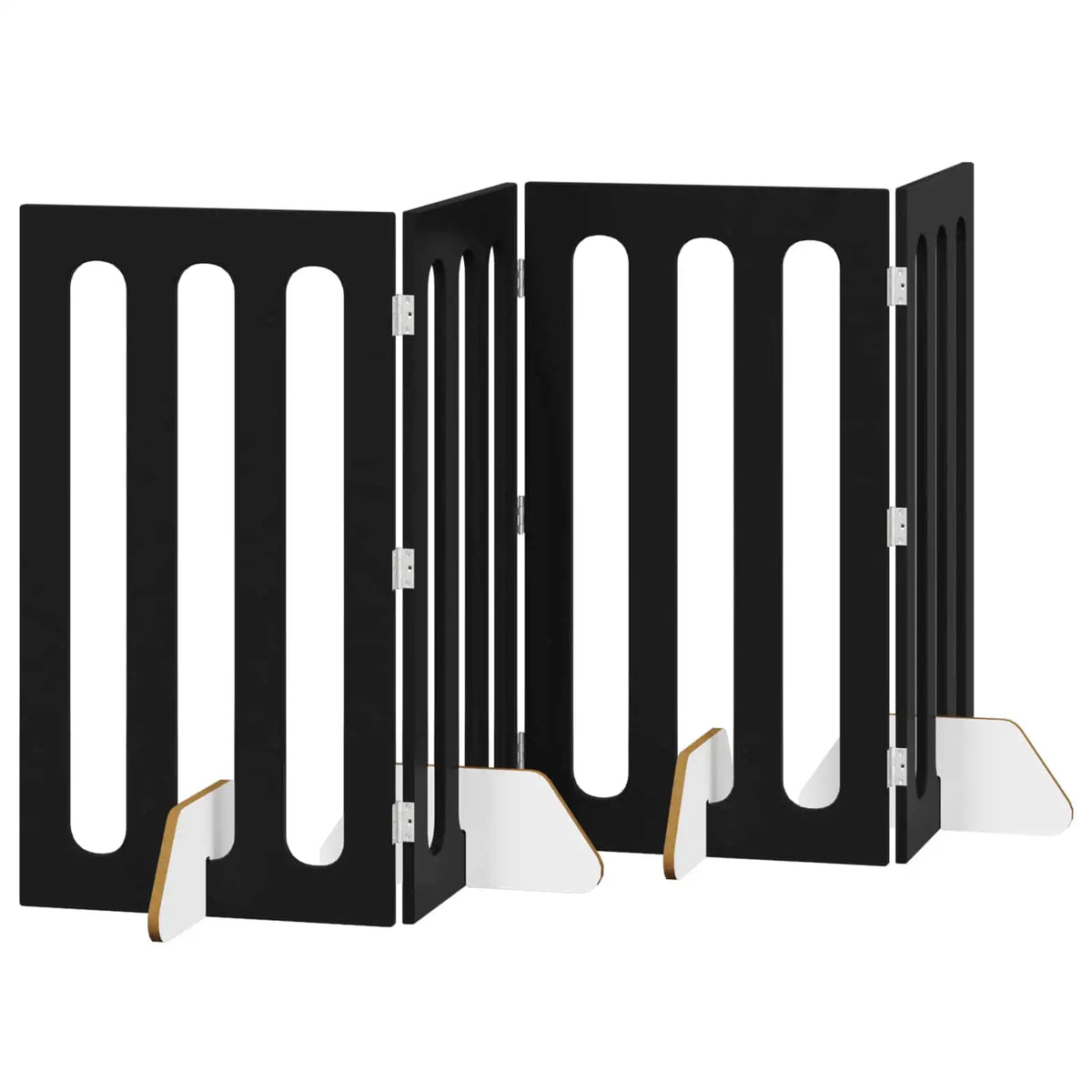 Recinto pieghevole per animali 4 pz 201x38x90 cm bianco lucido
