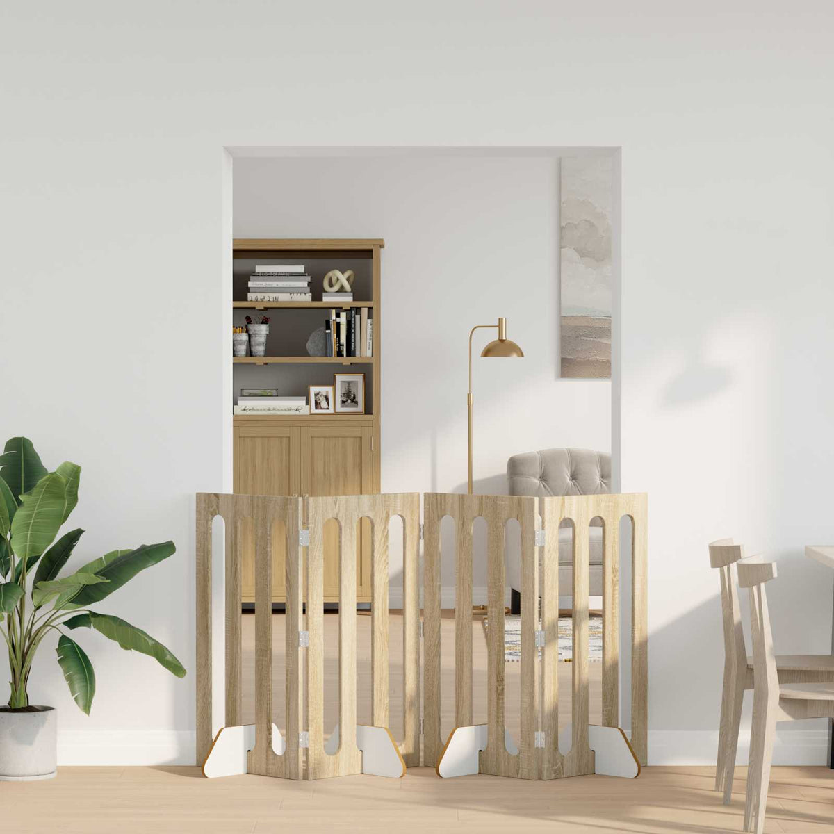 Recinto pieghevole per animali 4 pz Sonoma