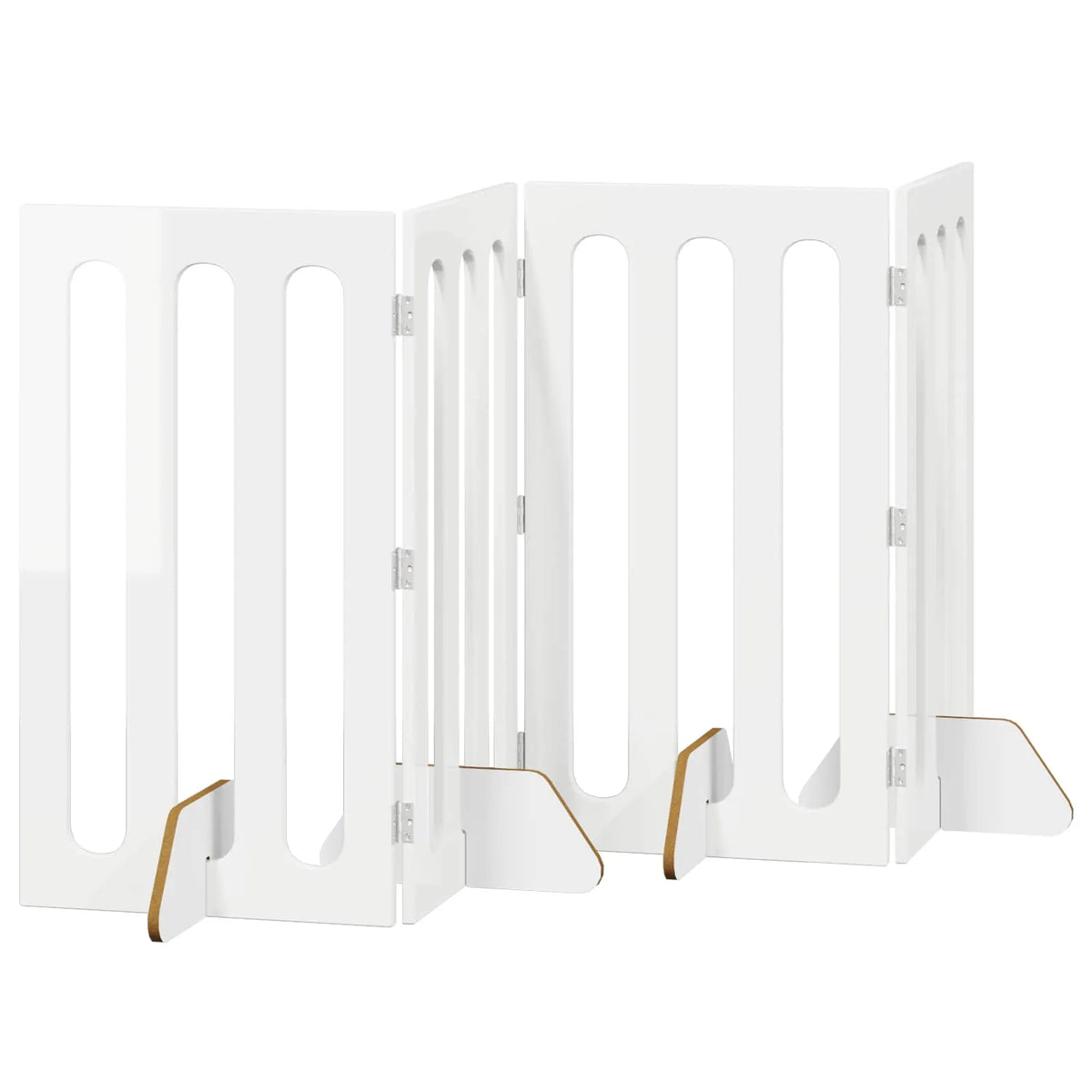 Recinto pieghevole per animali 4 pz 201x38x90 cm bianco lucido