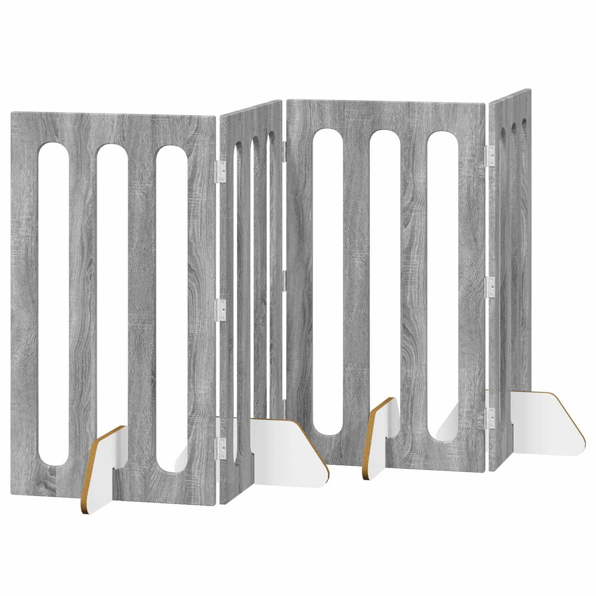 Recinto pieghevole per animali 4 pz 201x38x90 cm bianco lucido