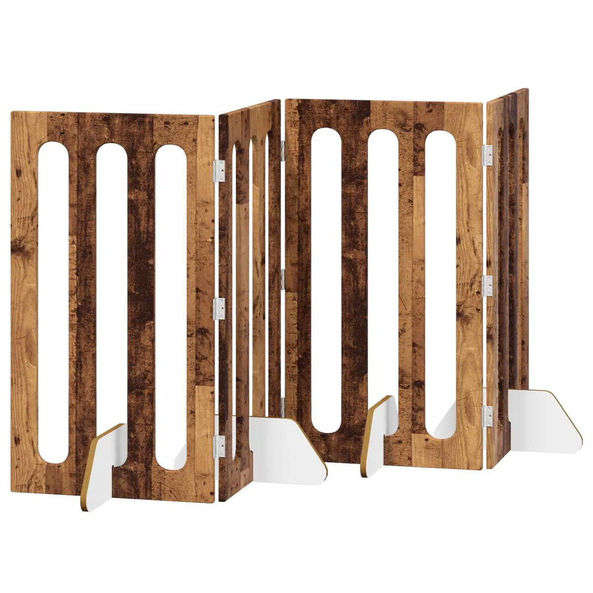 Recinto pieghevole per animali 4 pz 201x38x90 cm bianco lucido