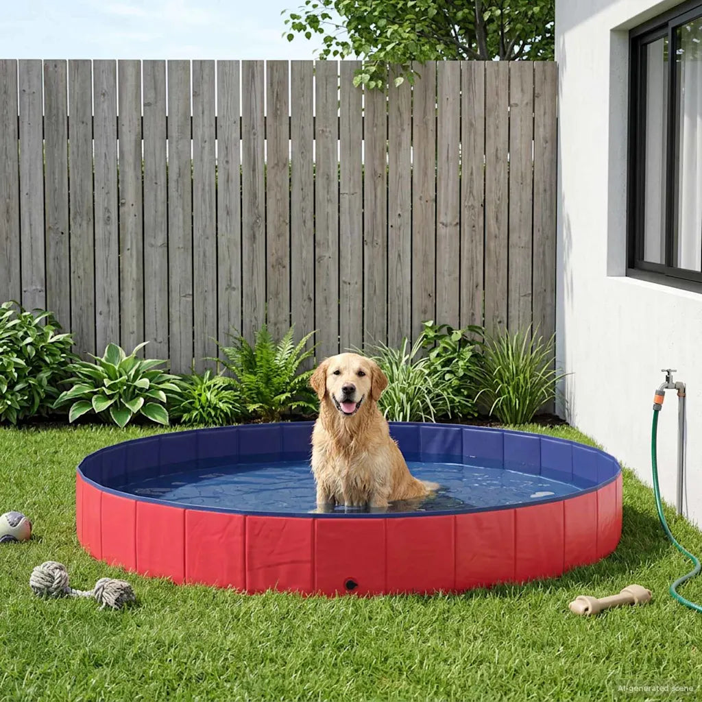 Piscina per cani Ø300 x 38 cm in PVC spesso pieghevole