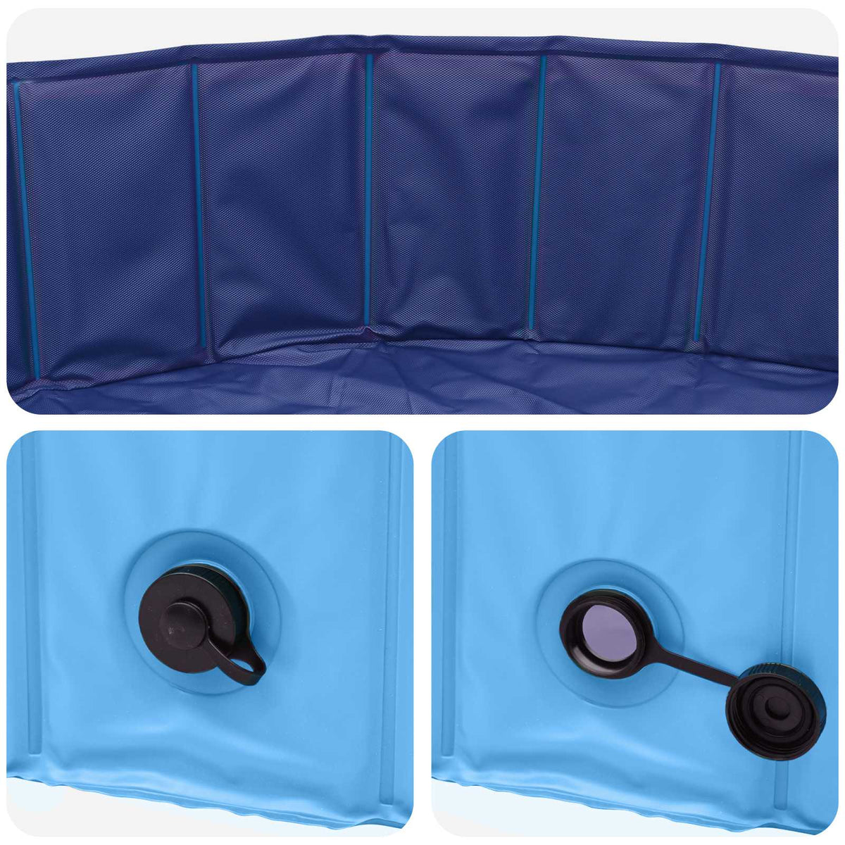 Piscina per Cani Ø200 x 30 cm PVC Spesso Blu
