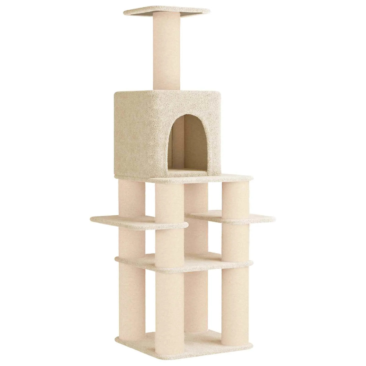 Albero per gatti con pali in sisal 81,5 x 56 x 180 cm
