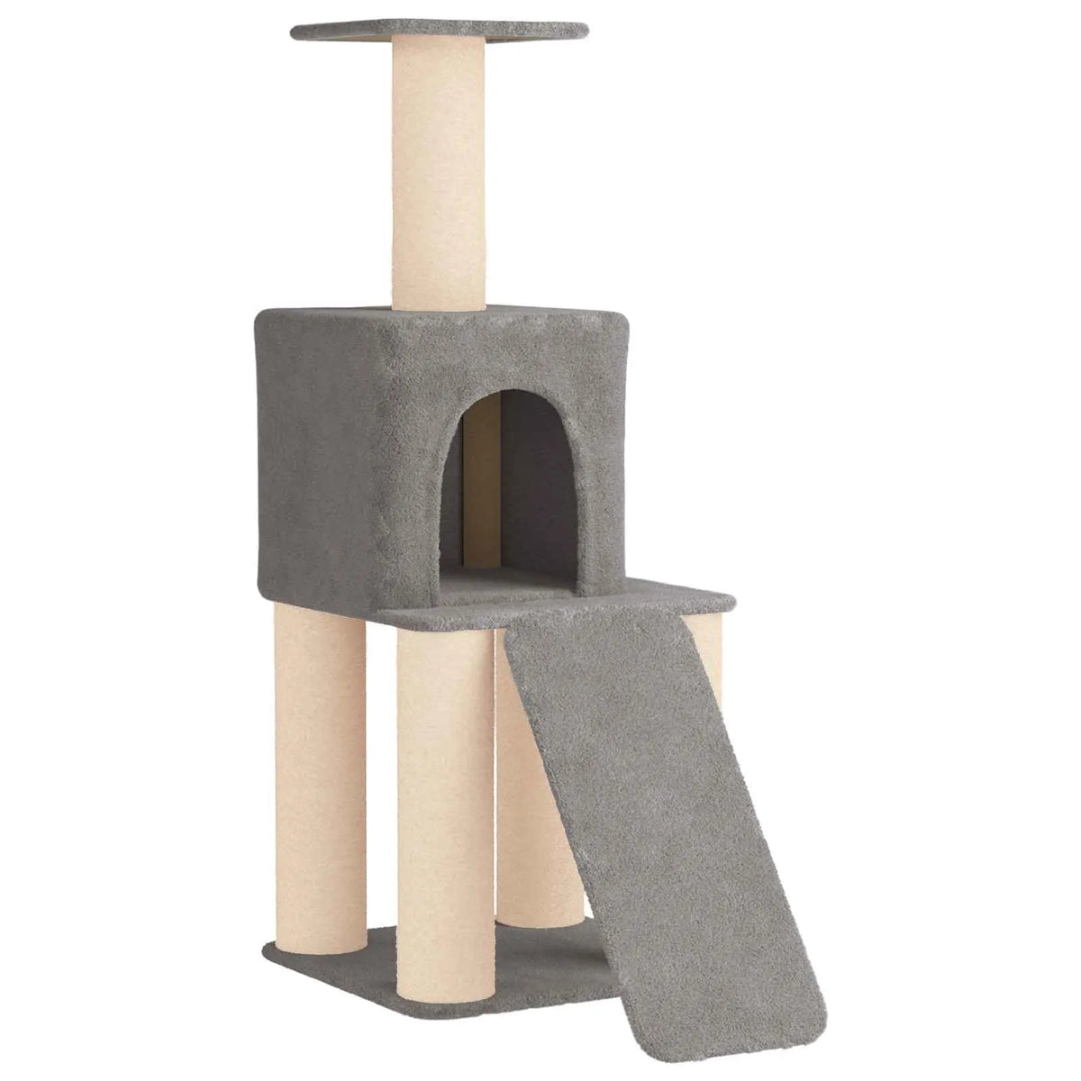 Albero per gatti con pali in sisal 56x95x146 cm
