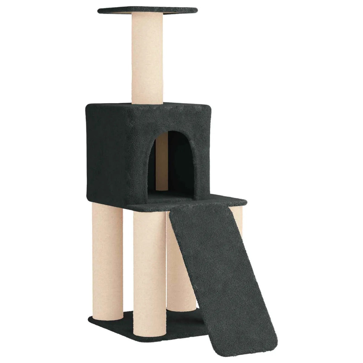 Albero per gatti con pali in sisal 56x95x146 cm