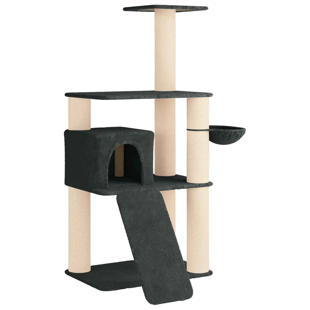 Albero per gatti con pali in sisal 102x95x173 cm
