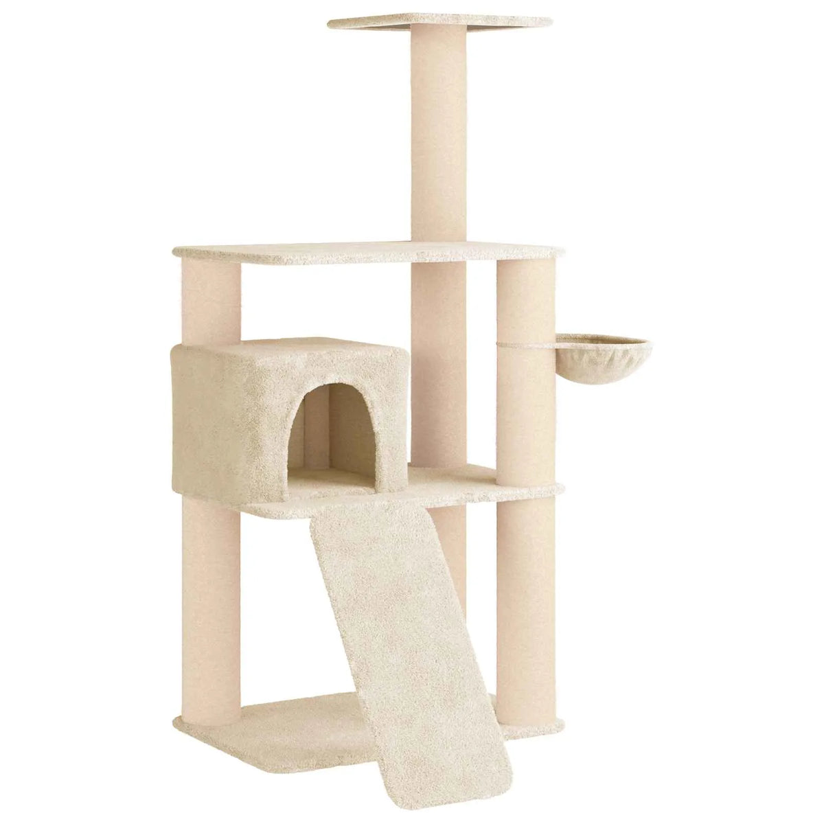 Albero per gatti con pali in sisal 102x95x173 cm