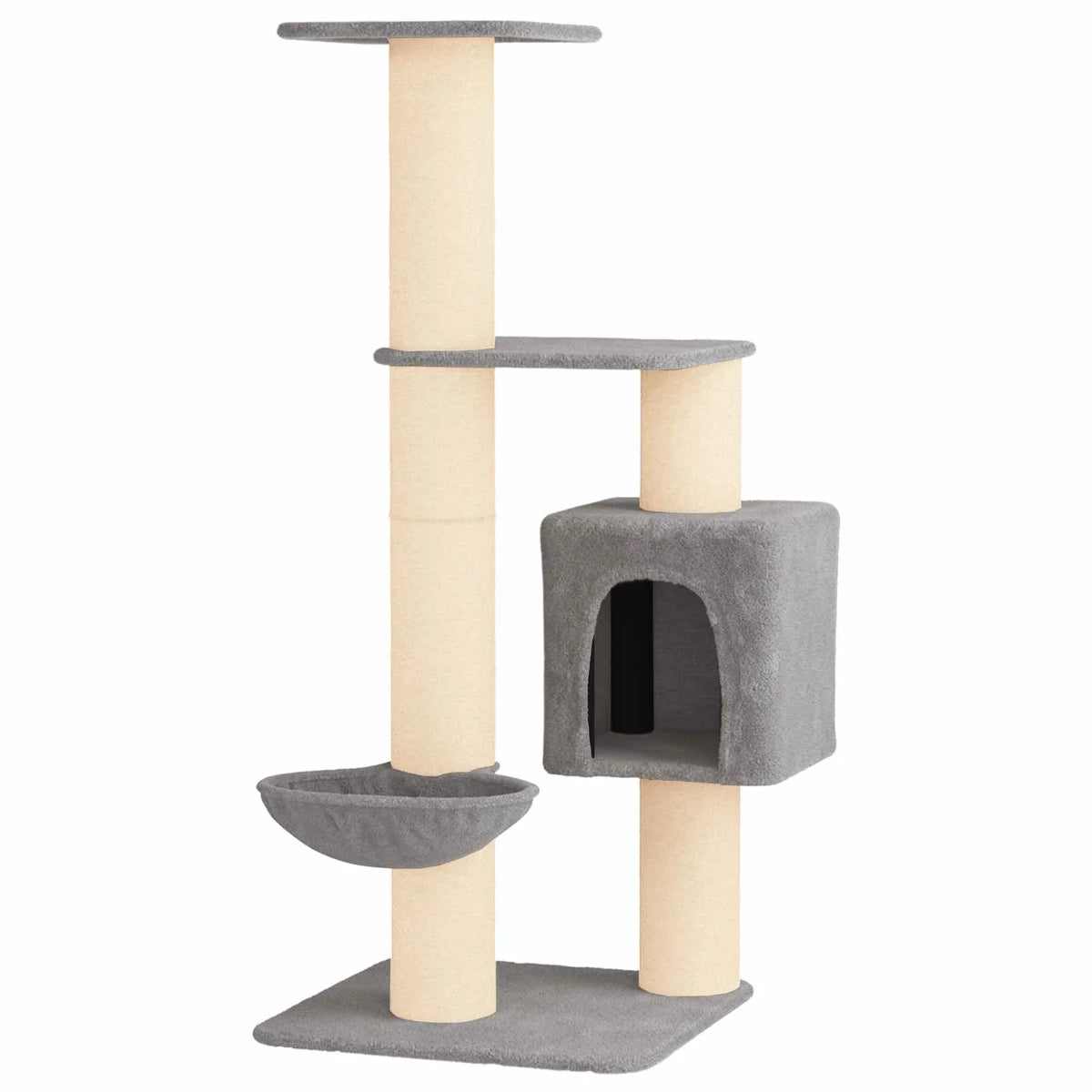 Albero per gatti con pali in sisal 65 x 71 x 137 cm