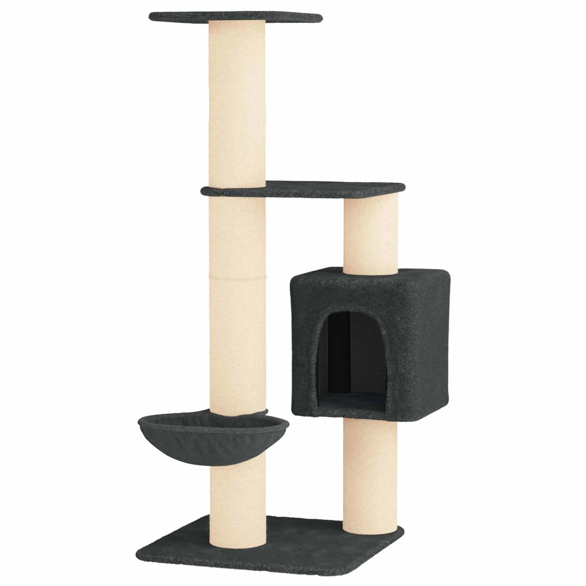 Albero per gatti con pali in sisal 65 x 71 x 137 cm