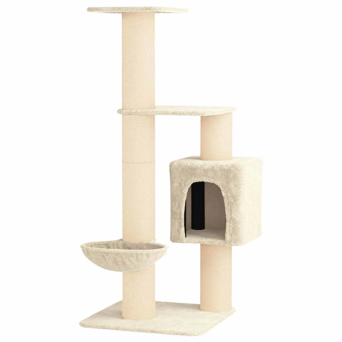 Albero per gatti con pali in sisal 65 x 71 x 137 cm