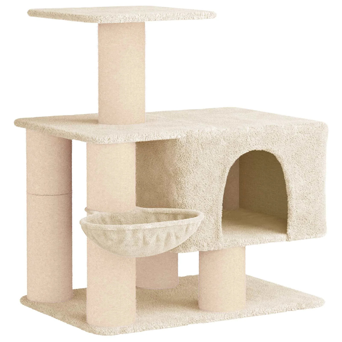 Albero per gatti con pali in sisal 93x74x96 cm