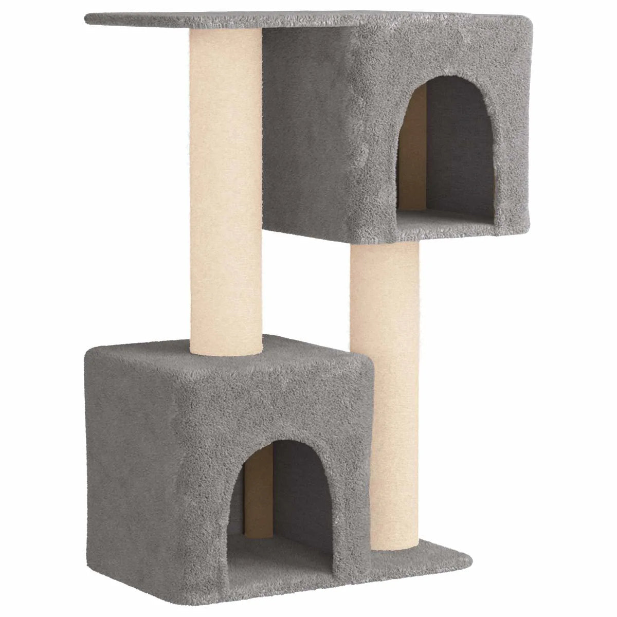 Albero per gatti con pali in sisal 82x43x114 cm
