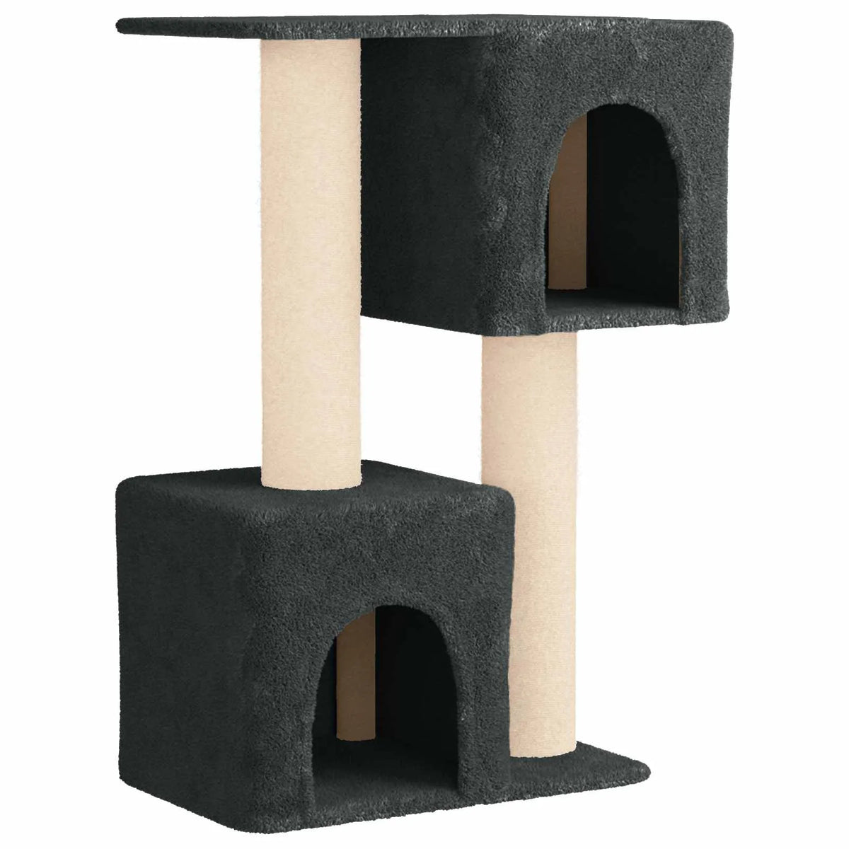 Albero per gatti con pali in sisal 82x43x114 cm