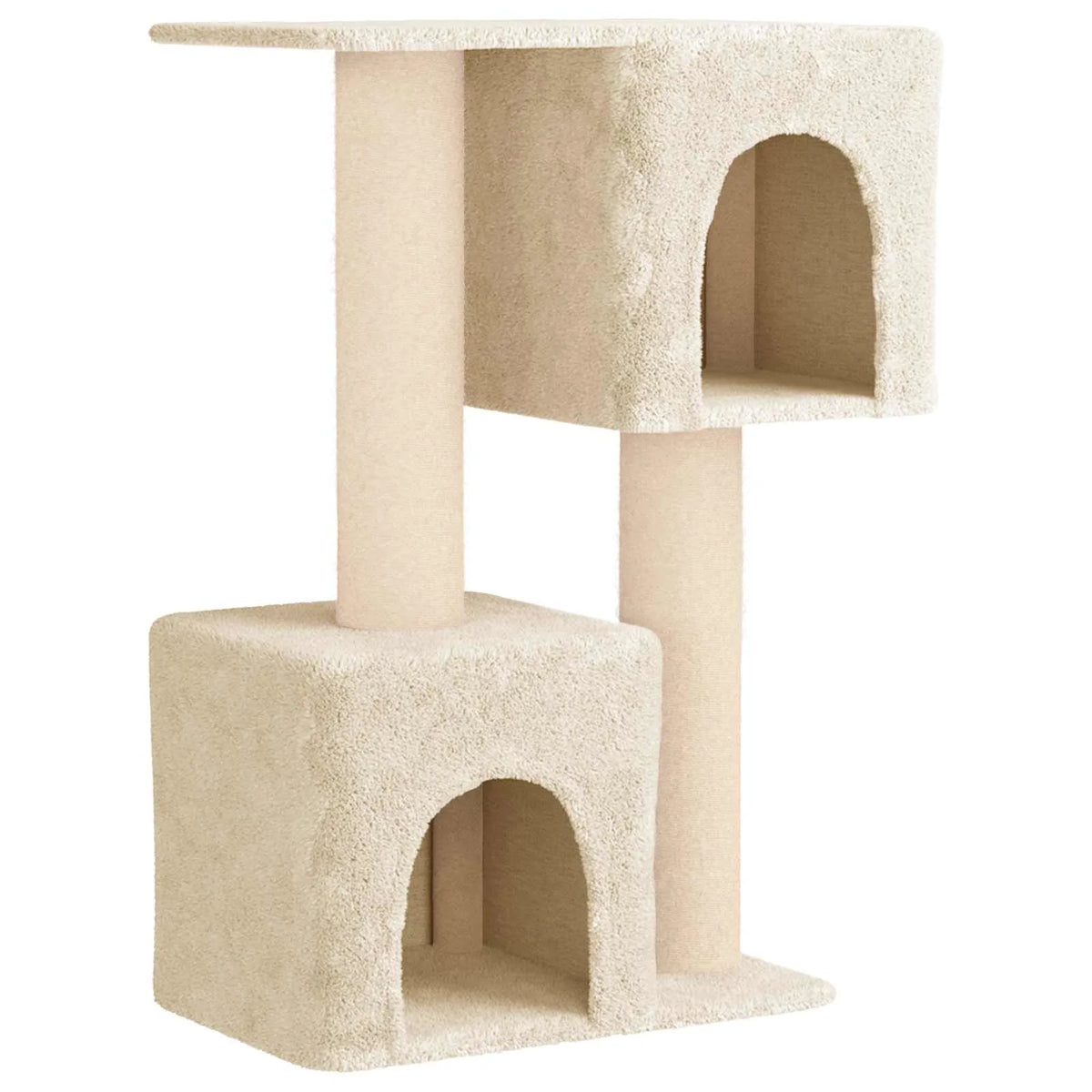 Albero per gatti con pali in sisal 82x43x114 cm