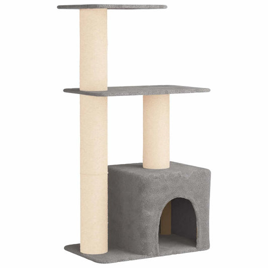 Albero per gatti con pali in sisal 69x43x133 cm