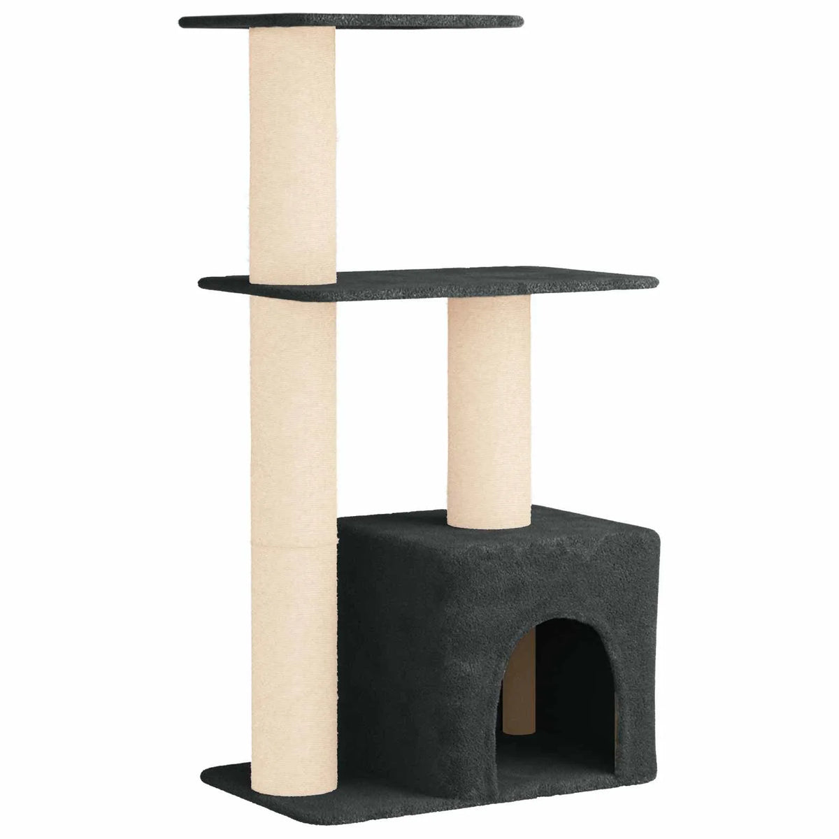 Albero per gatti con pali in sisal 69x43x133 cm