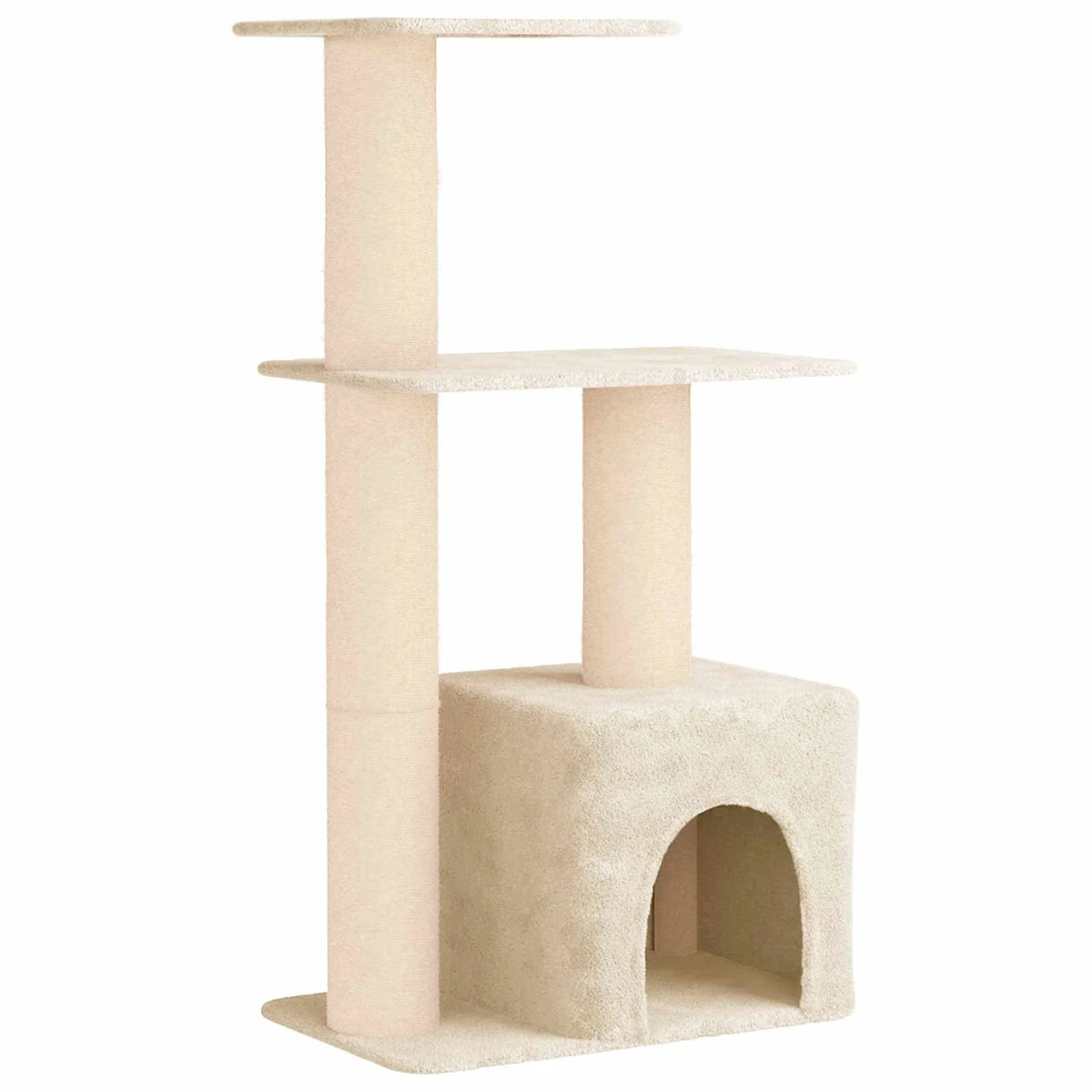 Albero per gatti con pali in sisal 69x43x133 cm