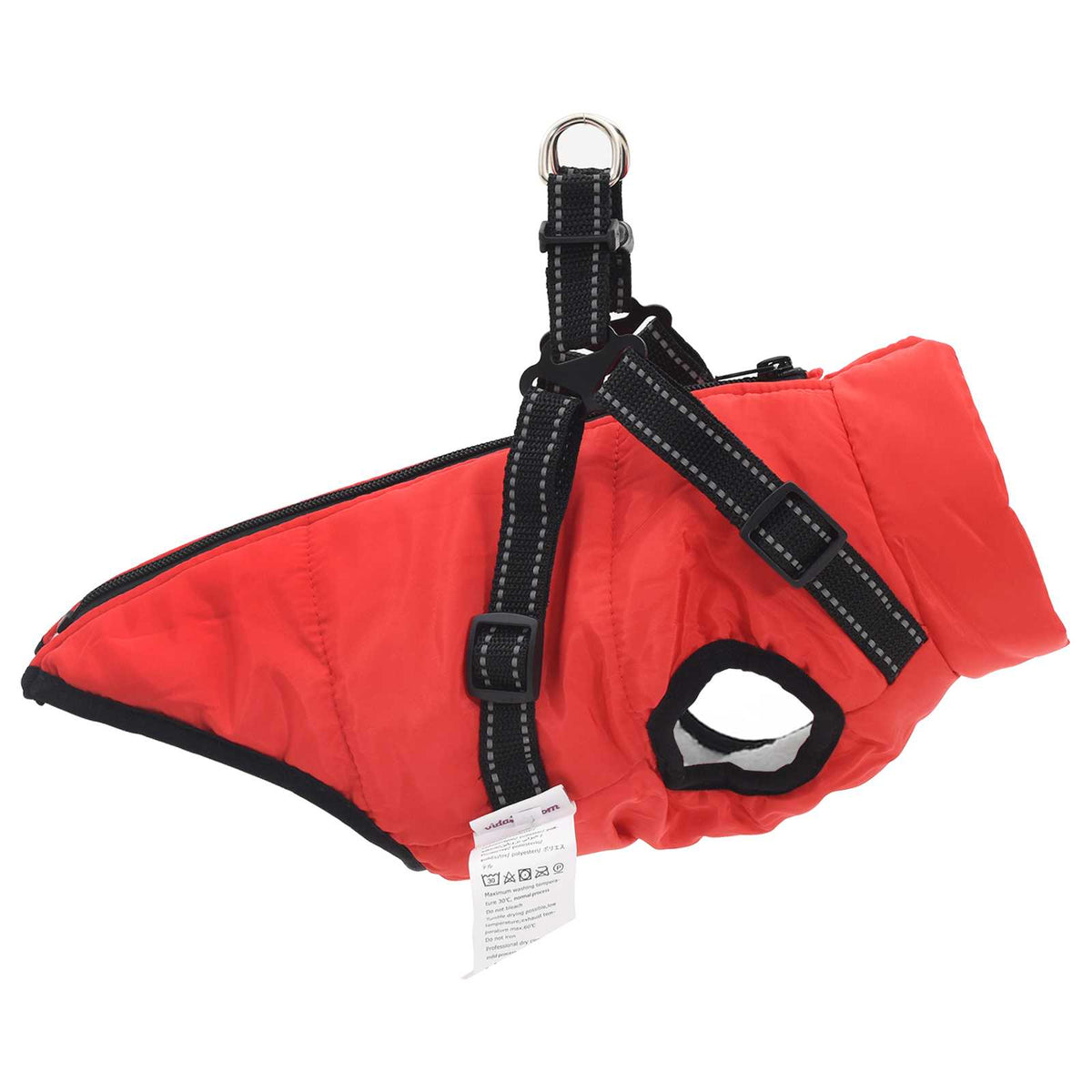 Cappotto per Cani Rosso L28 Pile e Poliestere