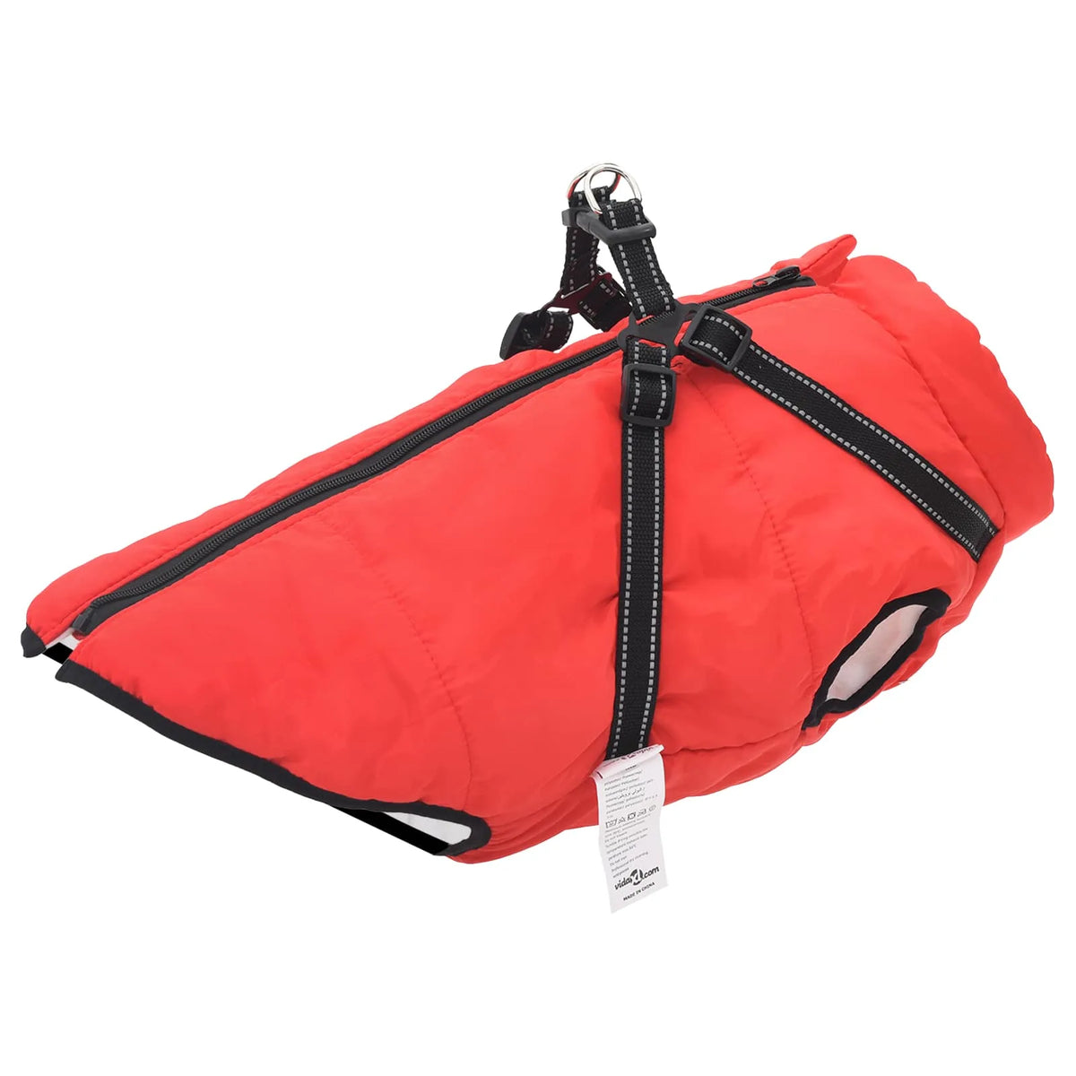 Cappotto per cani L44 in pile e poliestere con imbracatura
