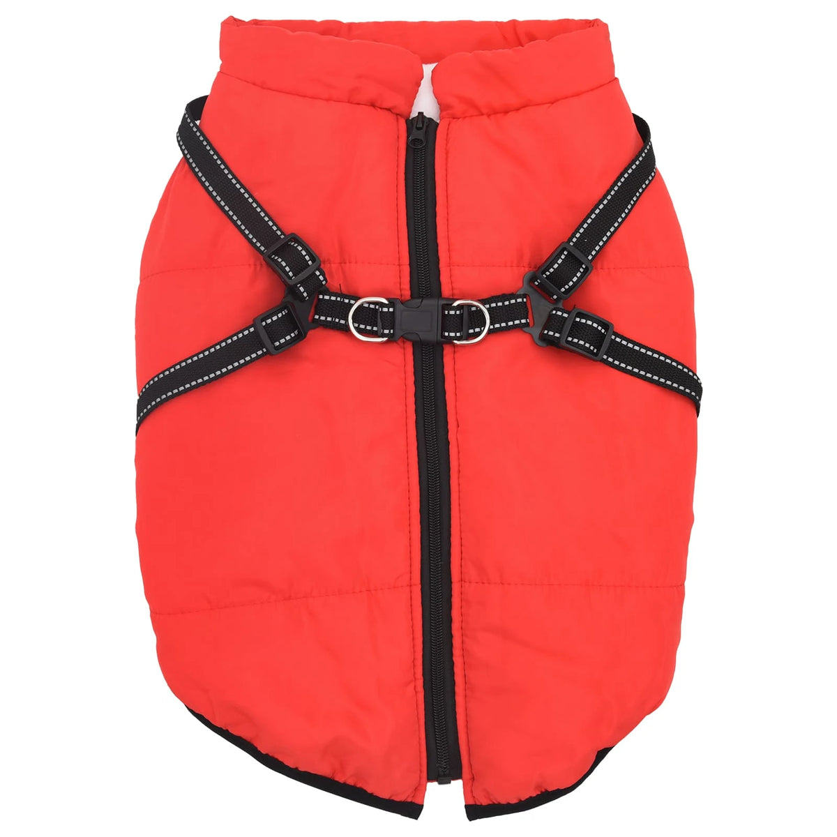 Cappotto per cani L44 in pile e poliestere con imbracatura
