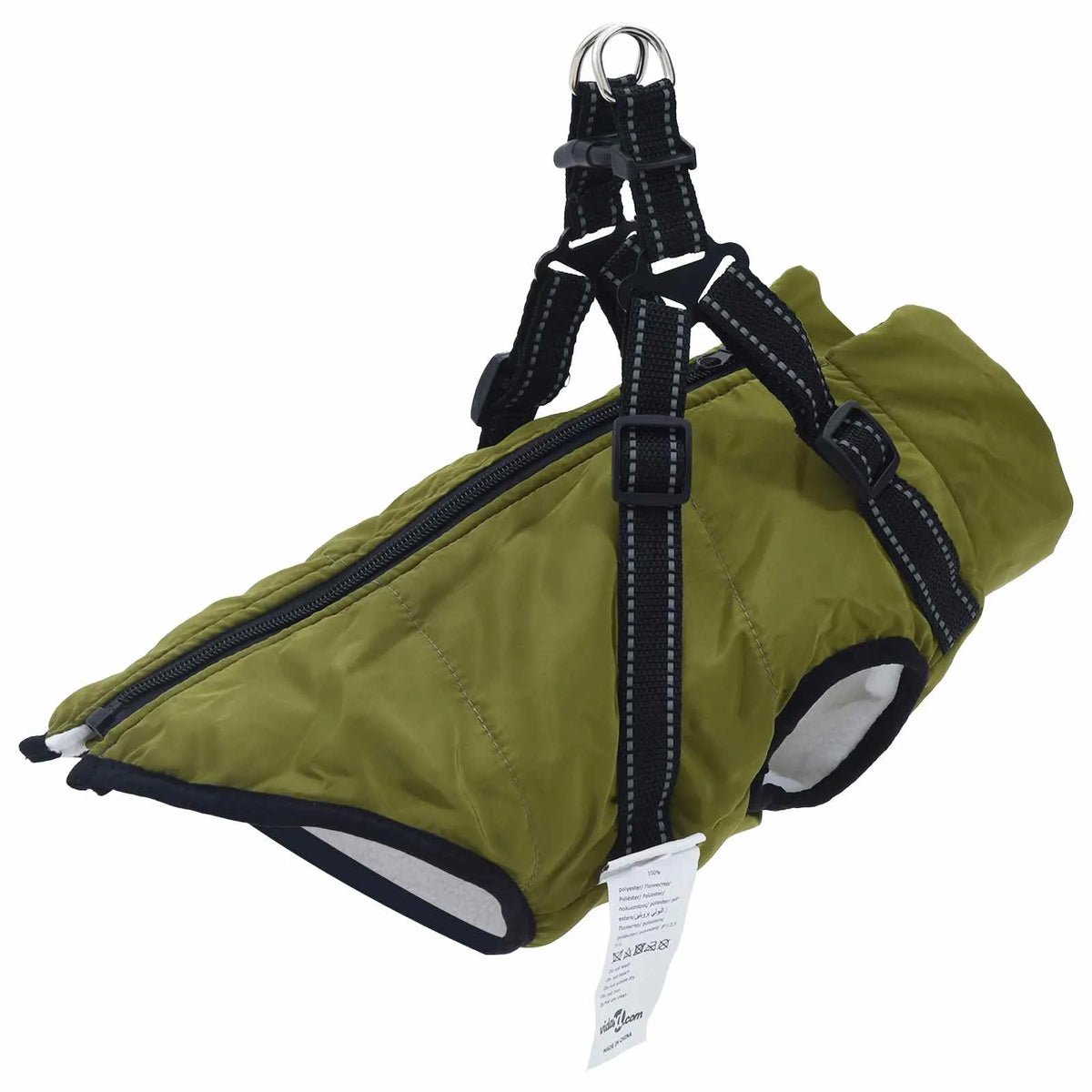 Cappotto per cani L24 in pile e poliestere con imbracatura