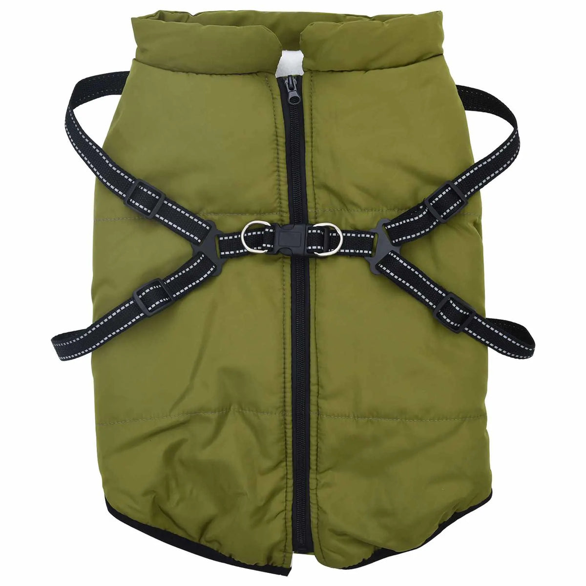 Cappotto per cani L68 pile e poliestere con imbracatura