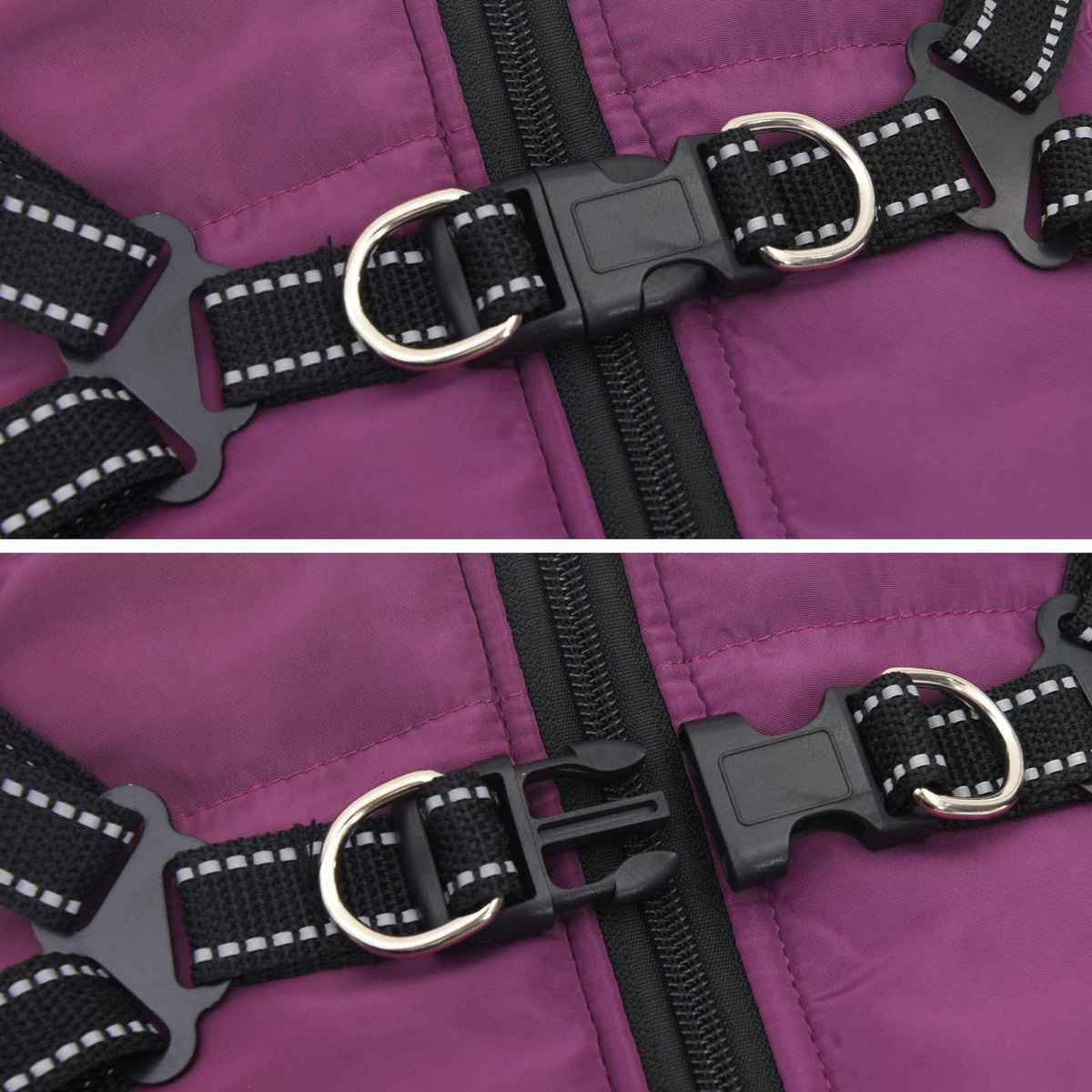 Cappotto per Cani Viola L28 Pile e Poliestere