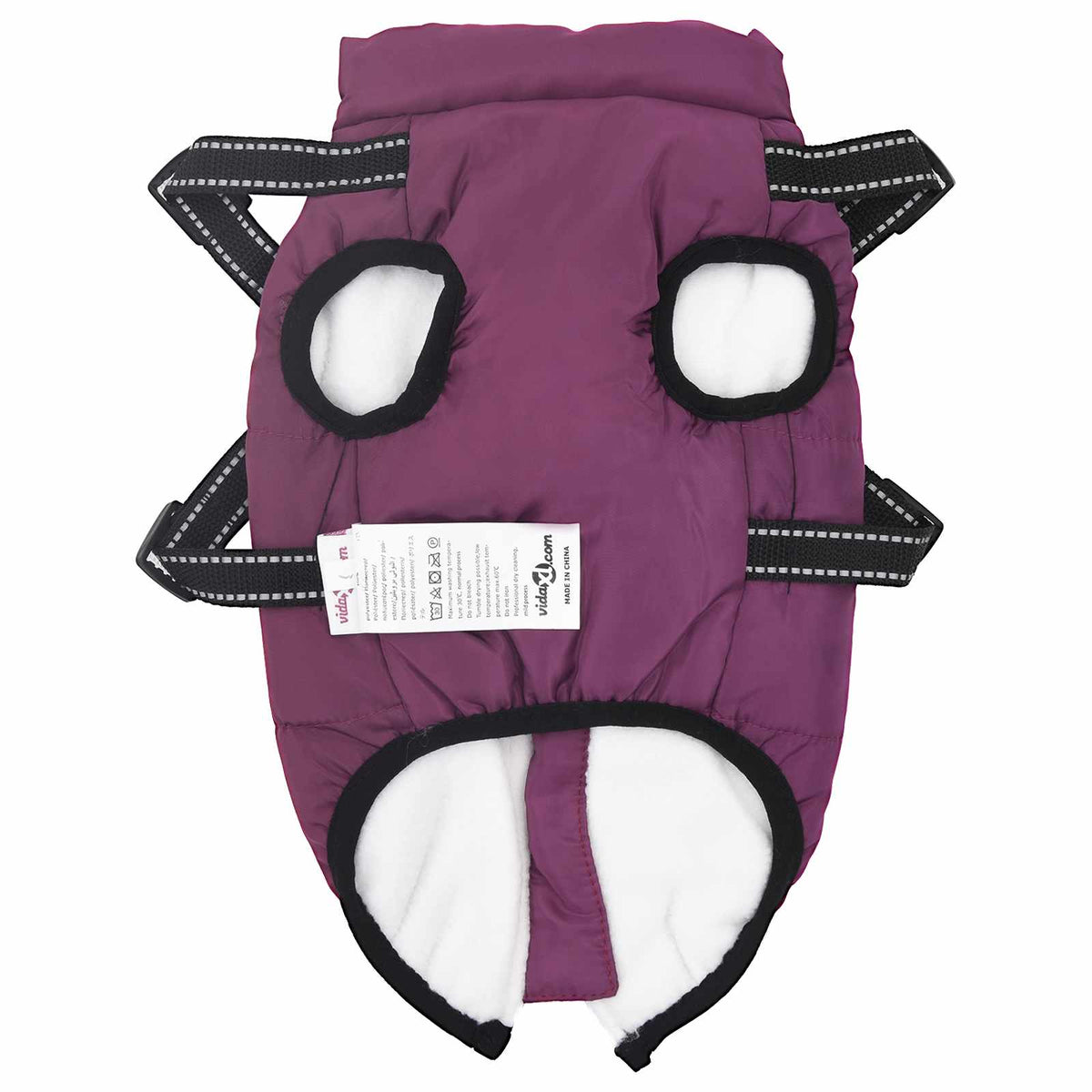 Cappotto per Cani Viola L28 Pile e Poliestere